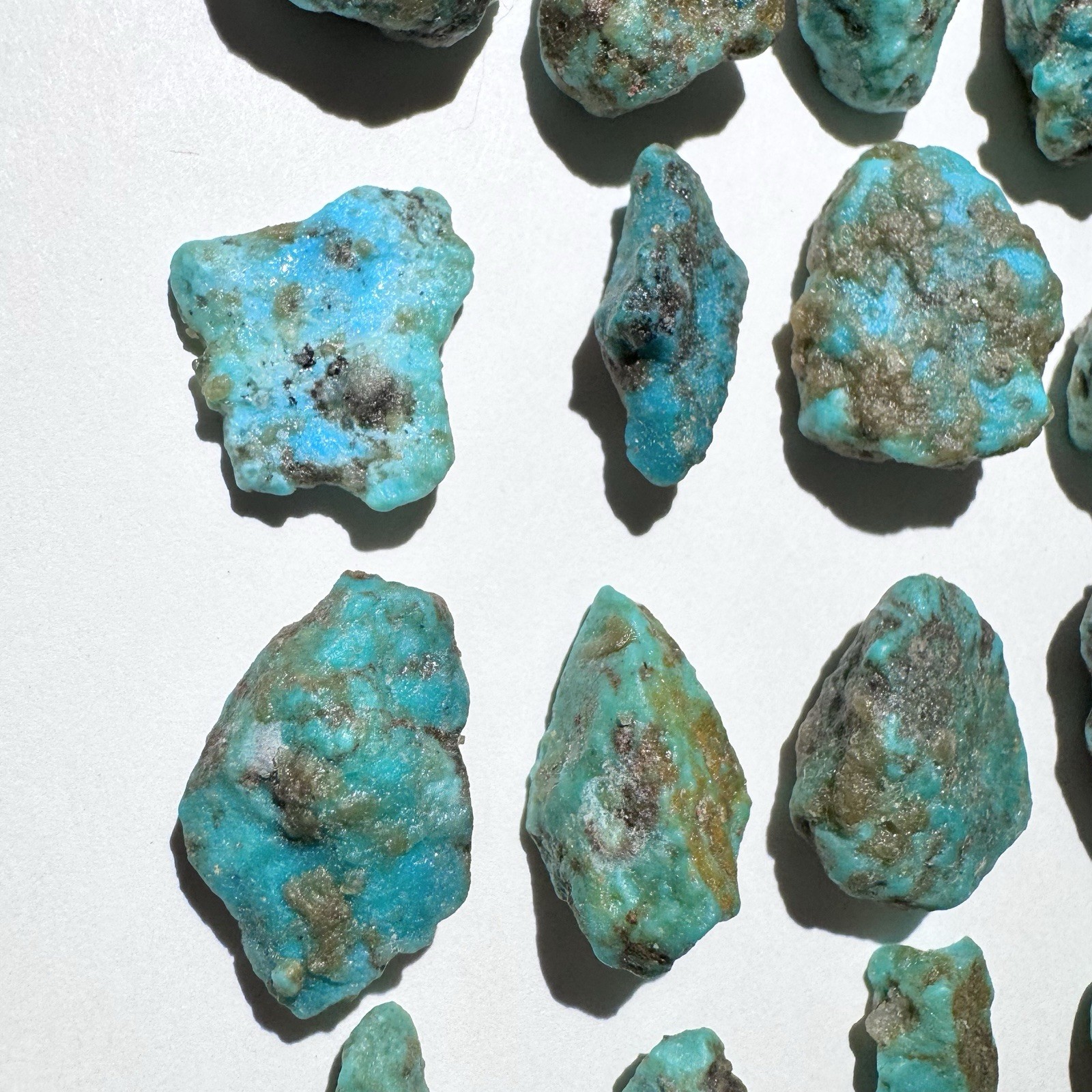 20pc Lot Arizona Turquoise Nugget Set 42g Rough Mineral Parcel – Castle Dome AZ