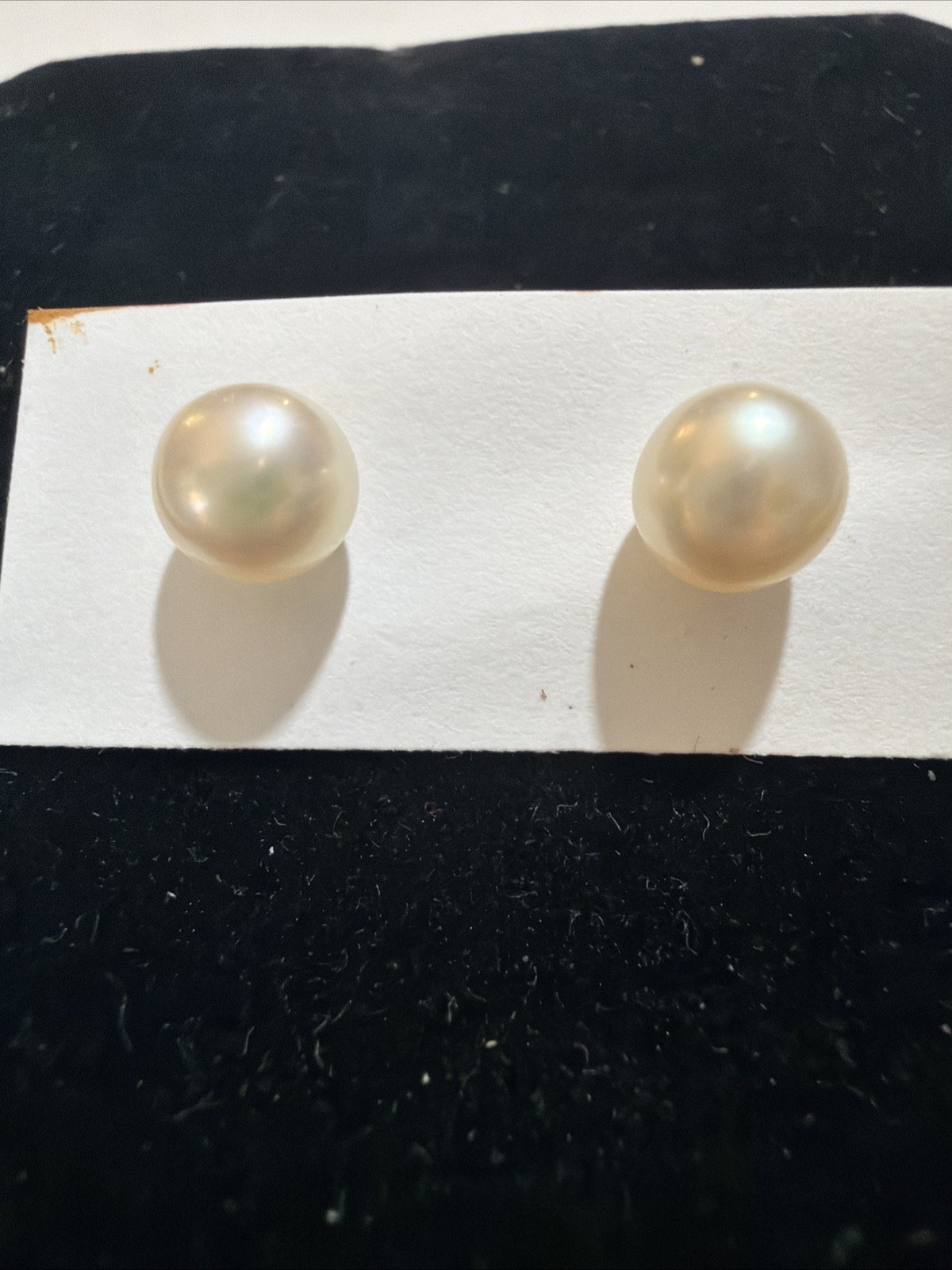Genuine Freshwater Pearl Earrings, 12mm, High Luster, Sterling Silver Post 925