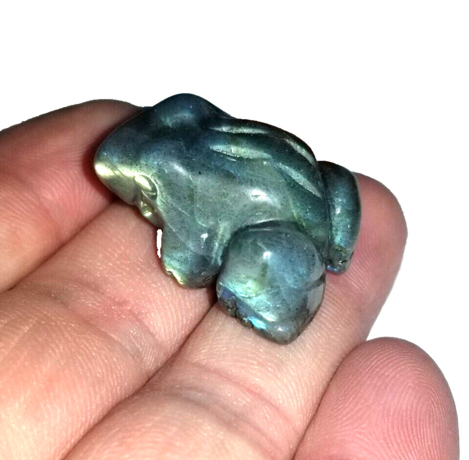 2pc – Tumbled Pocket Frog Labradorite figurine Crystal Gemstones