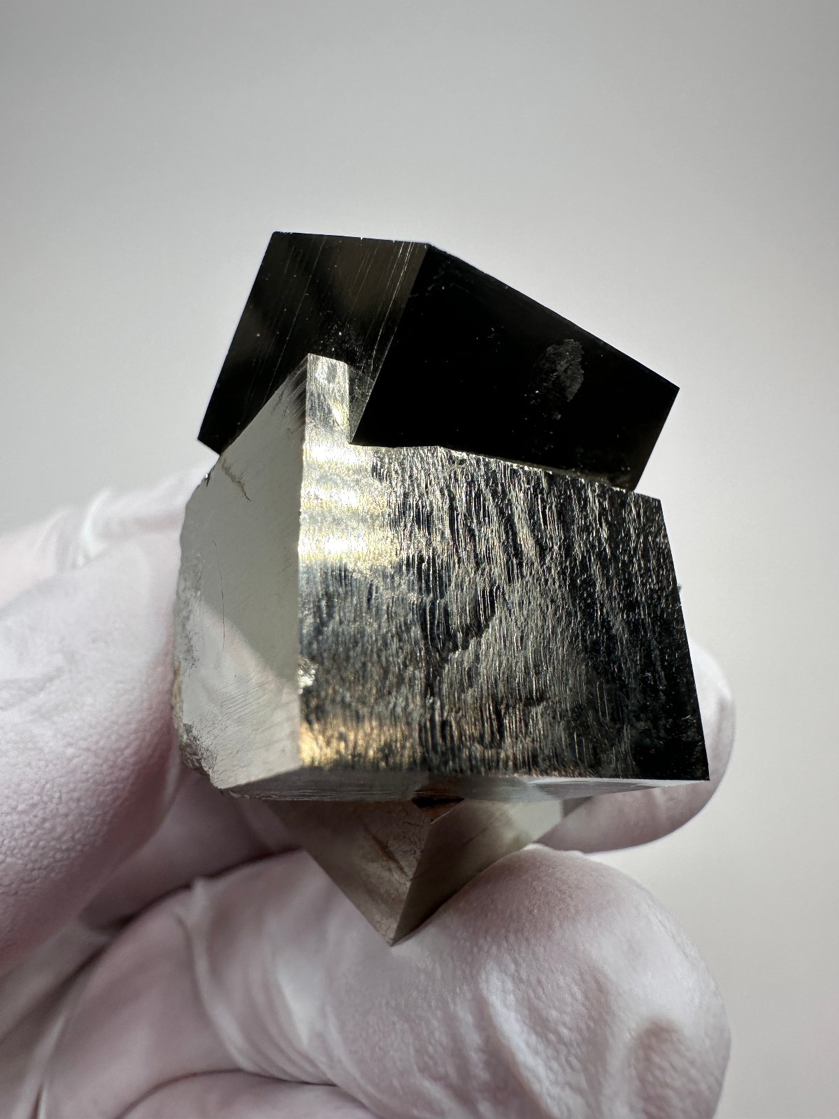Rare Lusterous Entwined Interlocking Pyrite Cube Cluster_Spain