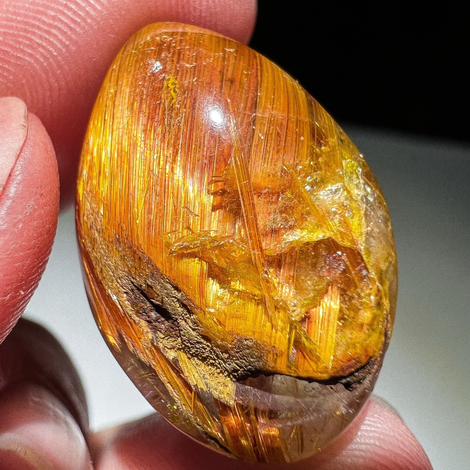 25.2ct Natural Beautiful rutile Crystal Polished Specimen