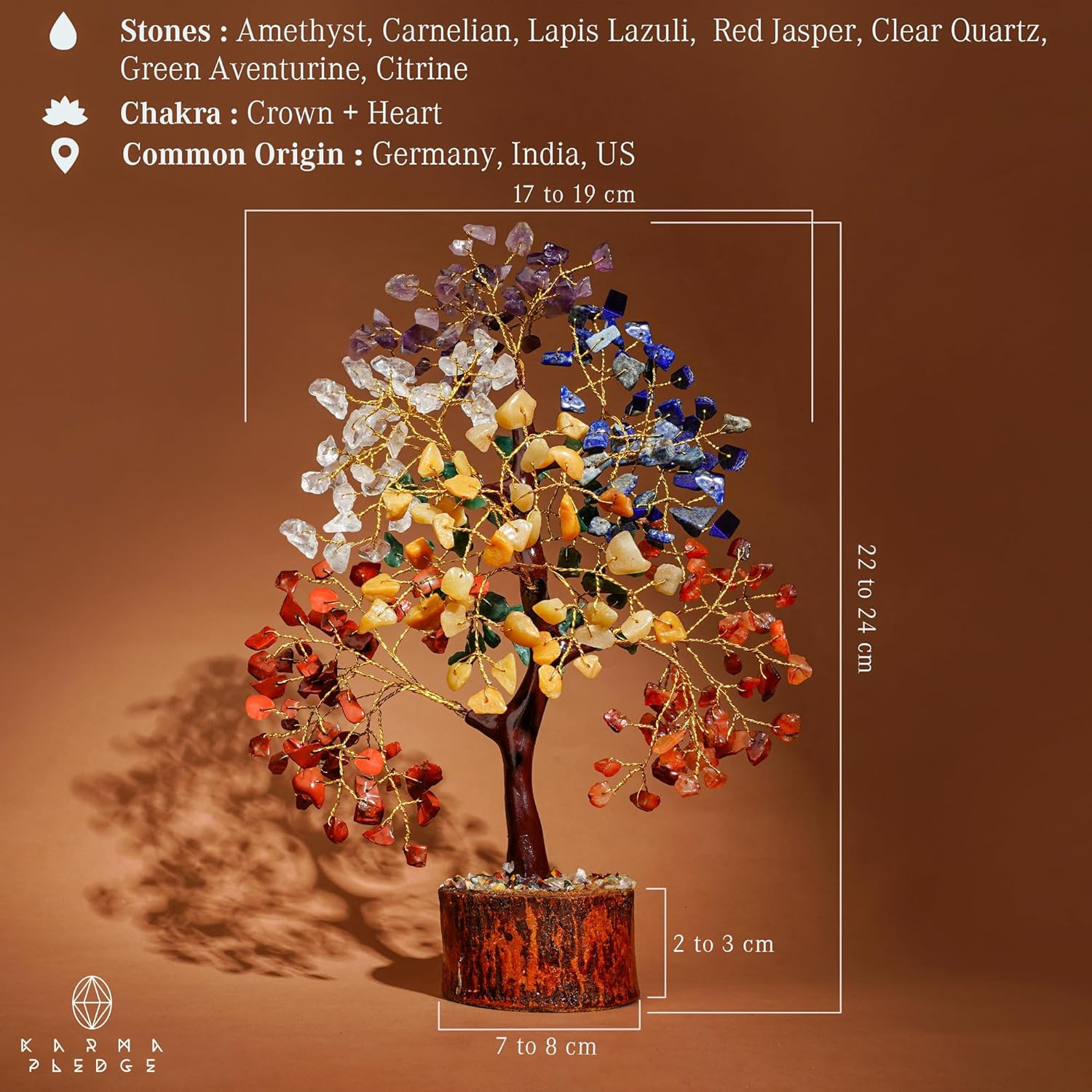Crystal Tree of Life 7 Chakra Birthday Gifts for Women, Unique Gifts for Her, Ho