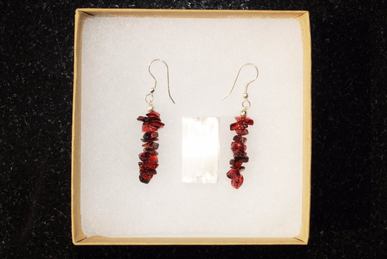 CHARGED Rhodolite Garnet Crystal Chip Earrings REIKI Energy! ZENERGY GEMS™