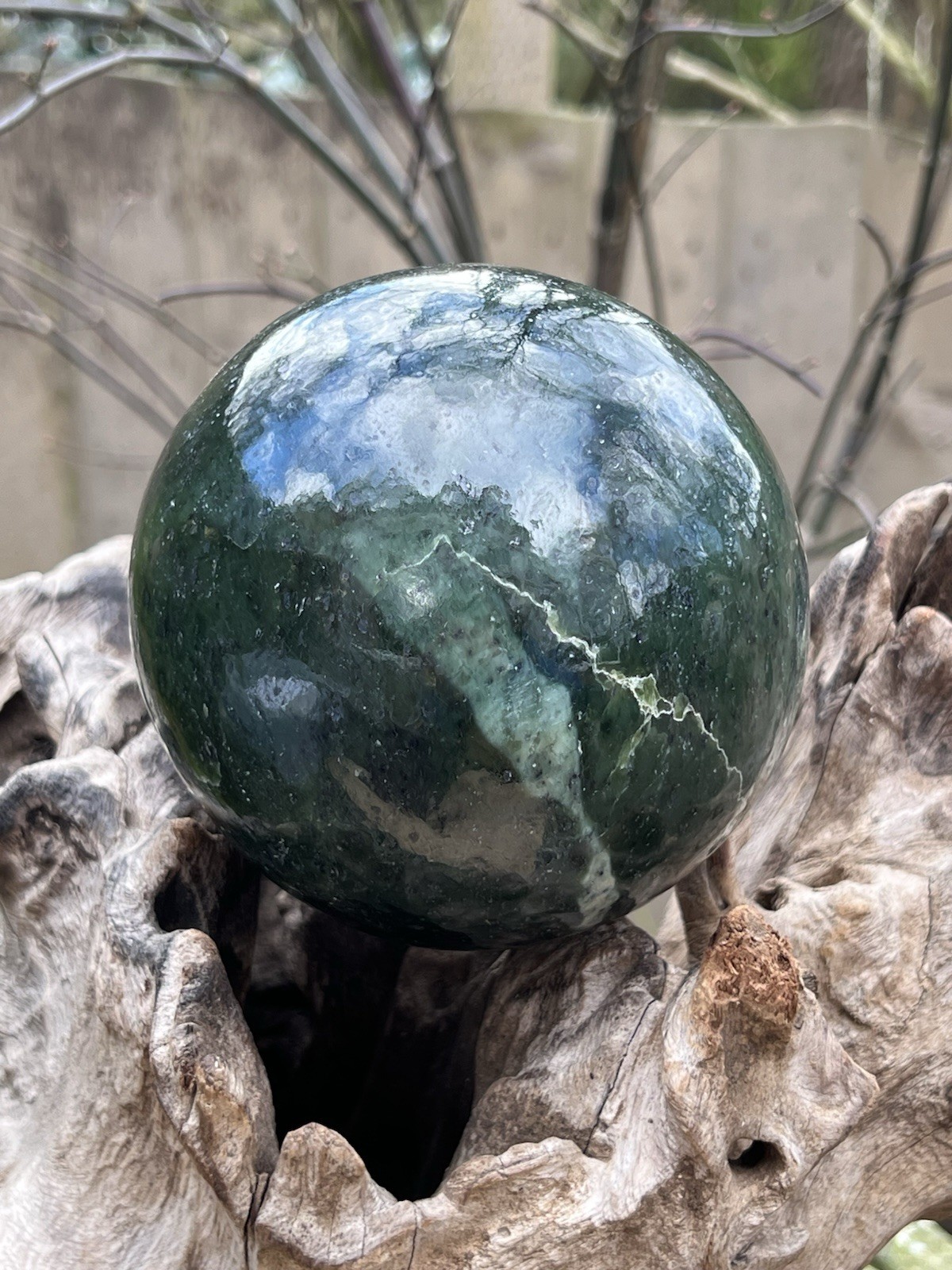 Jade Nephrite Himalayan Large Ball 2391g 112mm 9
