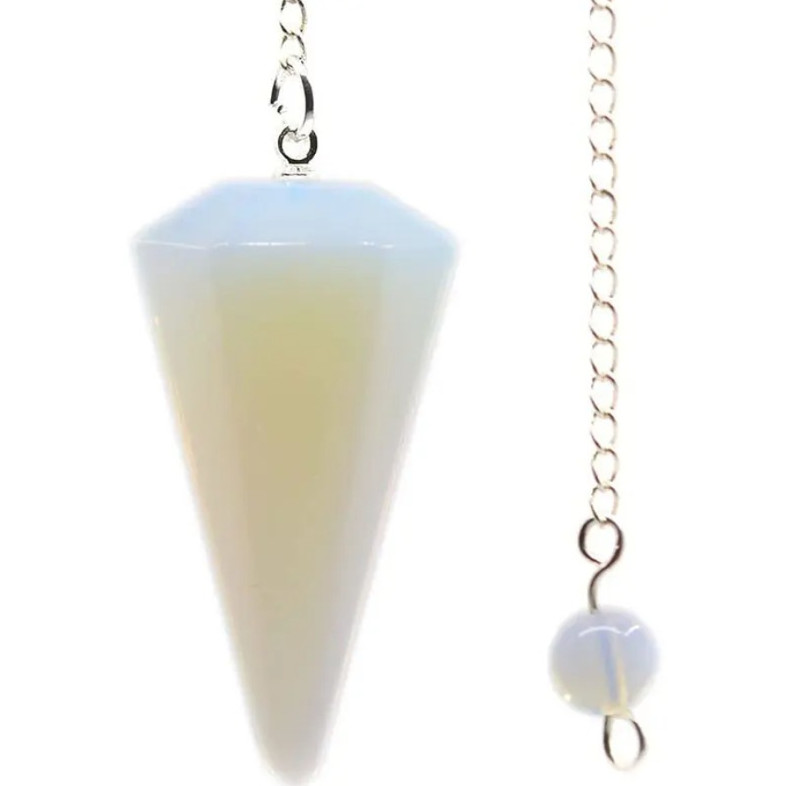 1pc Natural Stone Quartz Pendulum Reiki Healing Divination Crystal Charm – NEW