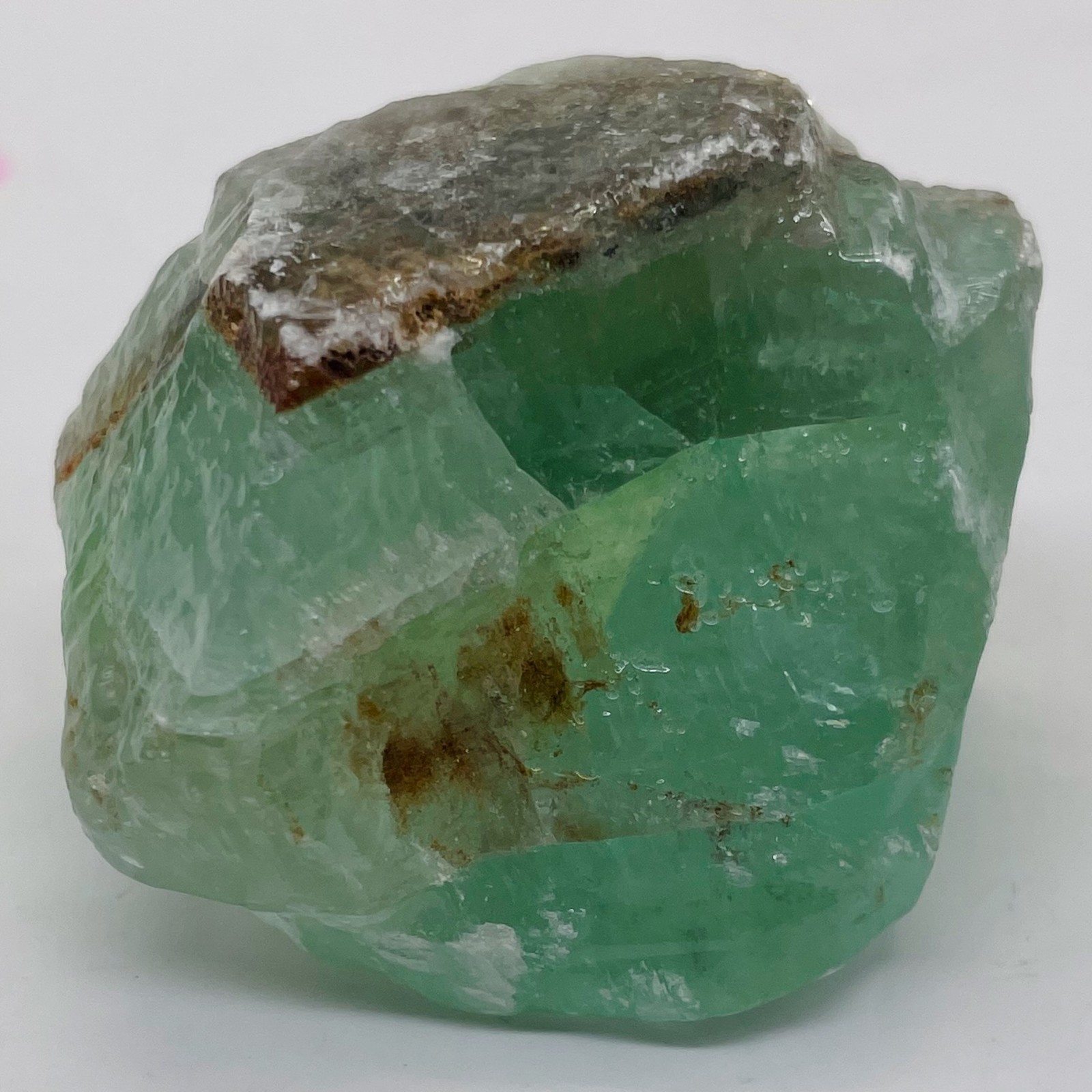 Calcite 69g Rectangular Display Crystal | 45x31x31mm| Green| 1 Display Specimen|