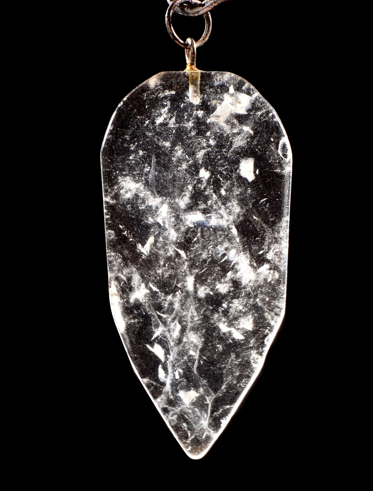 Satyaloka region quartz flat rainbow pendant synergy 12 crystal #1020