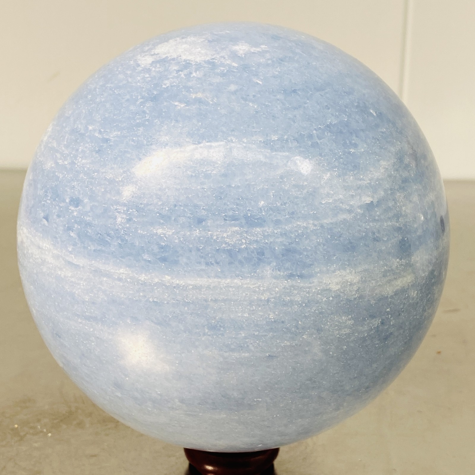 Natural Blue Celestite Crystal Sphere Ball Healing Madagascar 4100G (9.03LB)