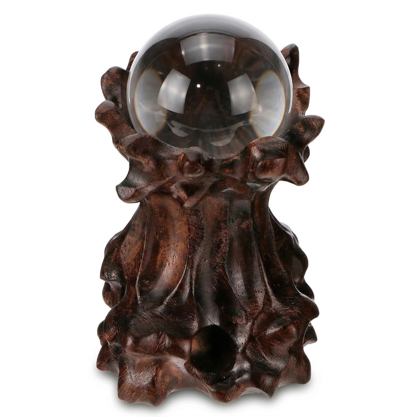 Wooden Sphere Stands for Display Crystal, Crystal Ball Holder Decorative Ball…