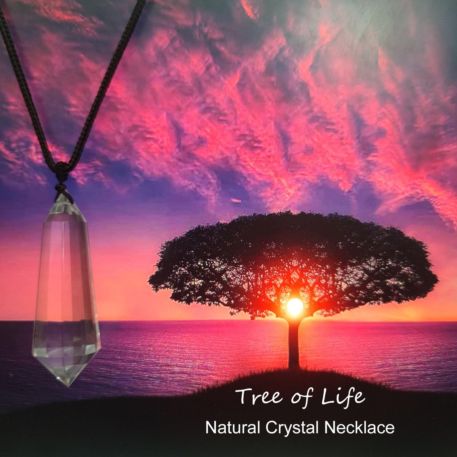 Clear Quartz Pendant Vogel Crystal 1.57-2.55 Inch Double Terminated Crystal P…