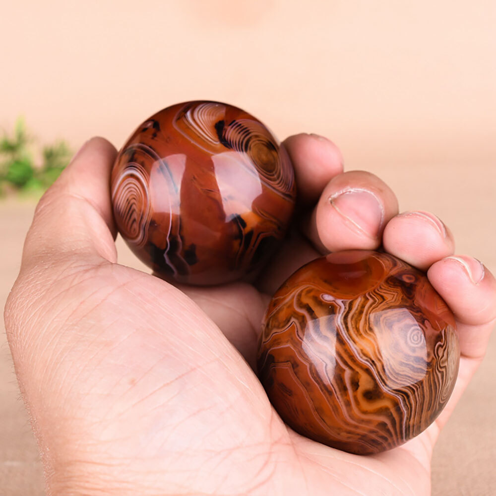 3X Reiki Natural Silk agate ball Quartz Crystal Sphere Ball Gemstone Stones Gift