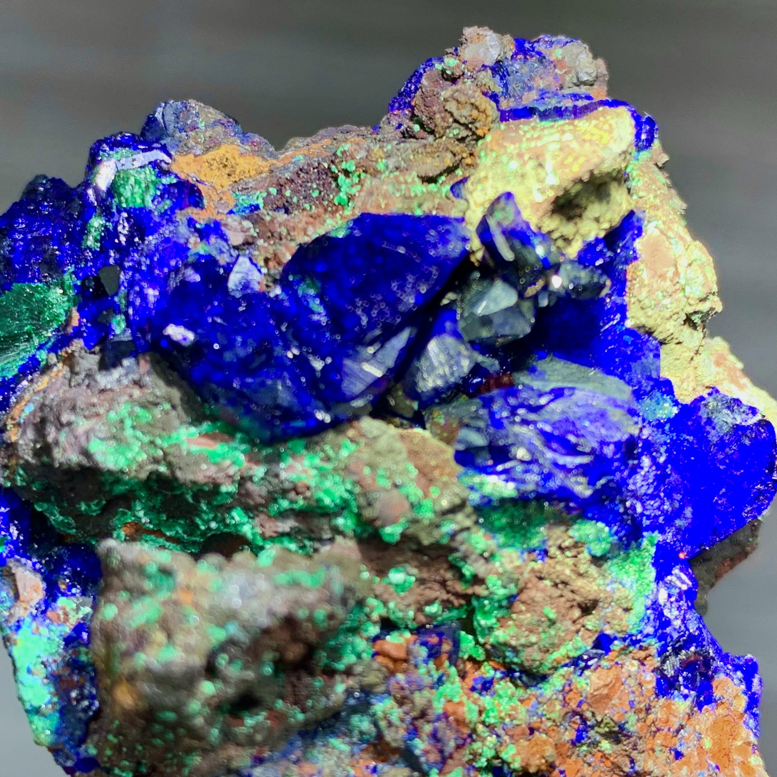 133G BEST NATURAL Azurite/Malachite crystal minerals specimens-/