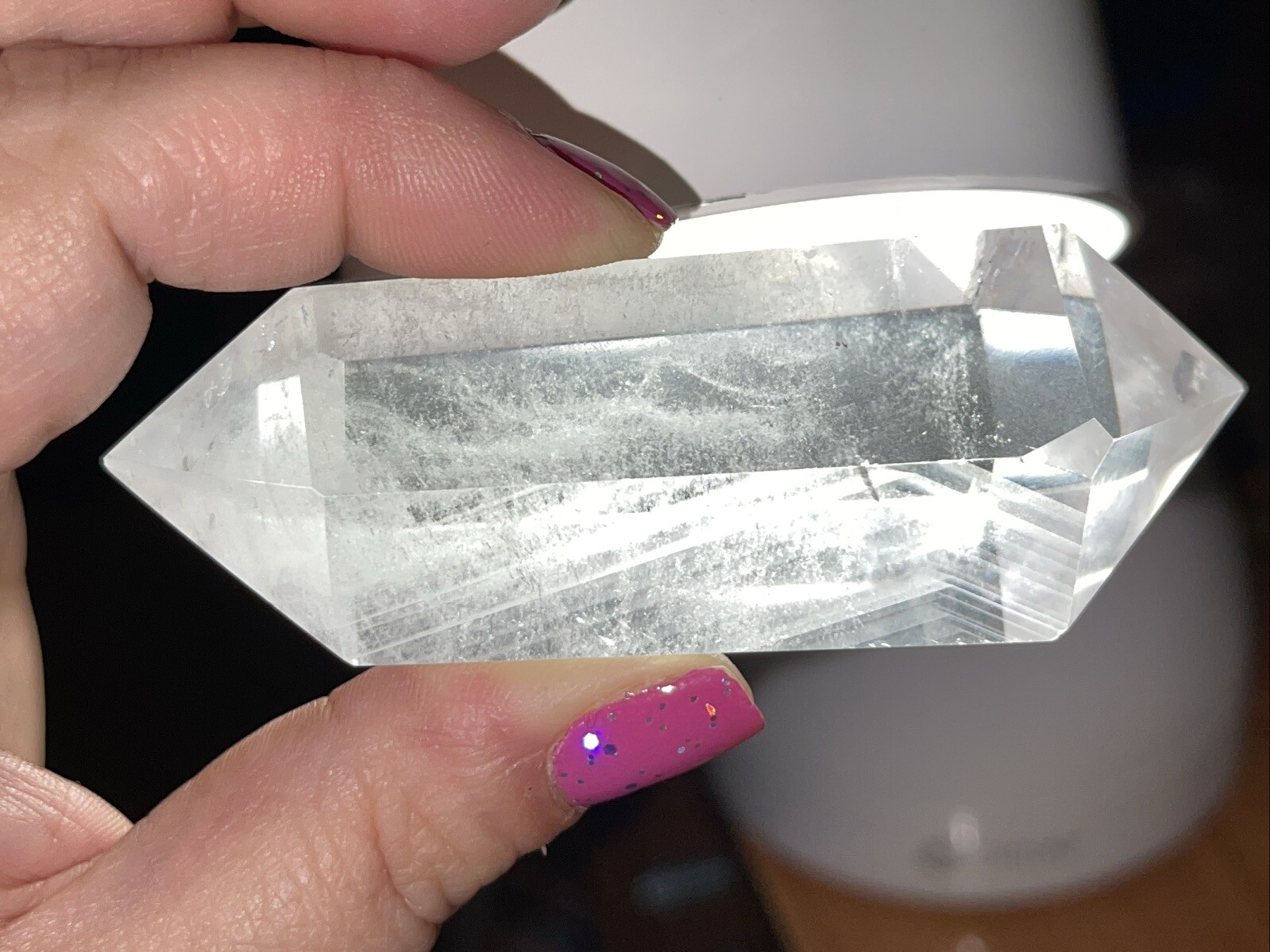 Phantom Clear Quartz Double Terminated DT 3.31in Long 118g