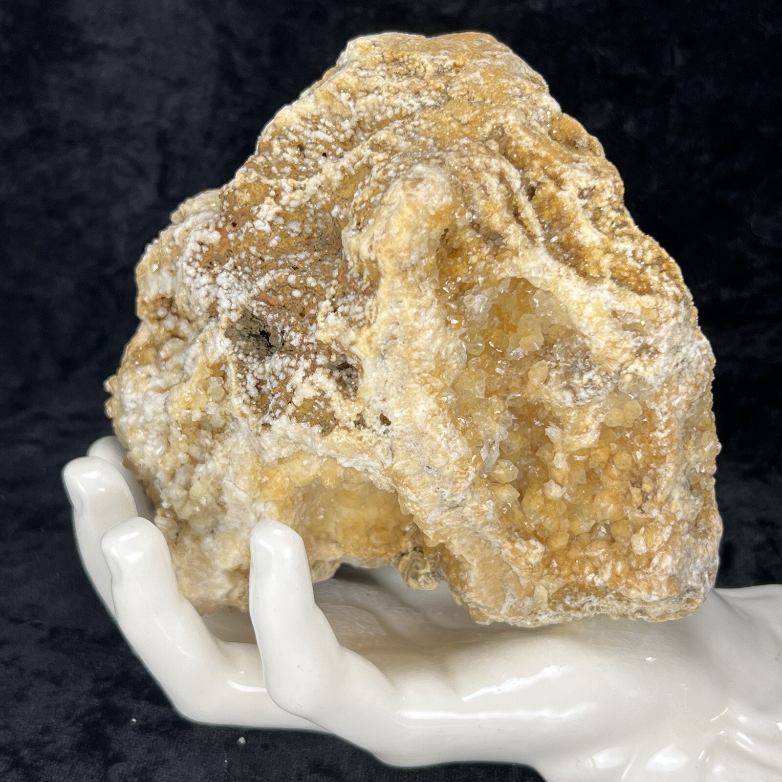 5” GEODE Golden Healer Iron Oxide Citrine Quartz Crystal Cluster Kentucky 2.9Lb