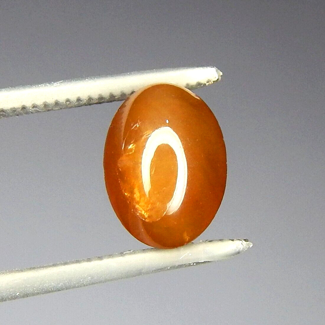 3ct Hessonite Garnet Iridescent Plane Natural Earth Mined Unheated Oval Cab