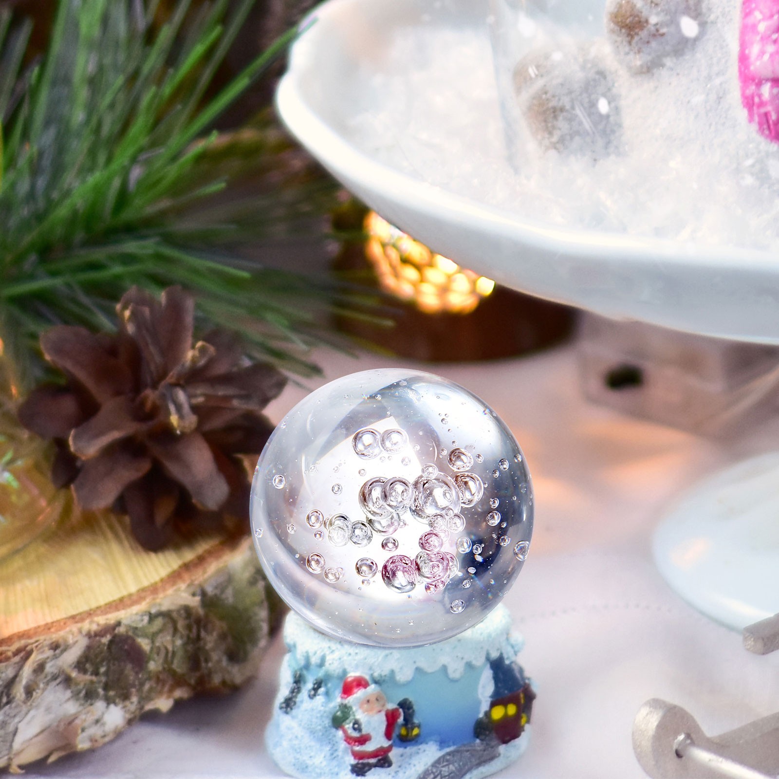 40mm/1.6″ Crystal Sphere Ball Glass Solid Ball for Decoration, Clear