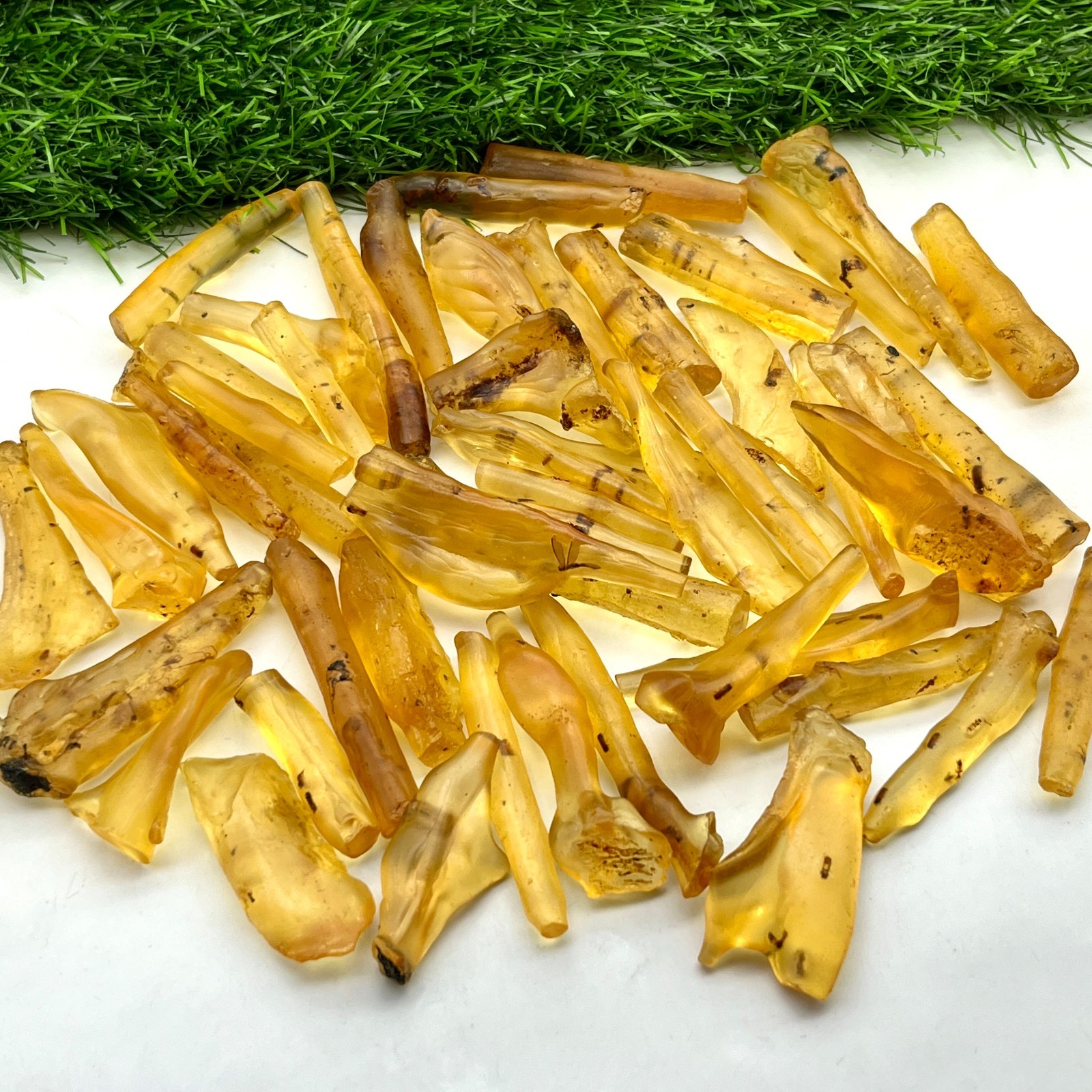 Natural Amber Rough With Insects Inside, 1.75 Inch , 2.5 Inches, Raw Gold Amber