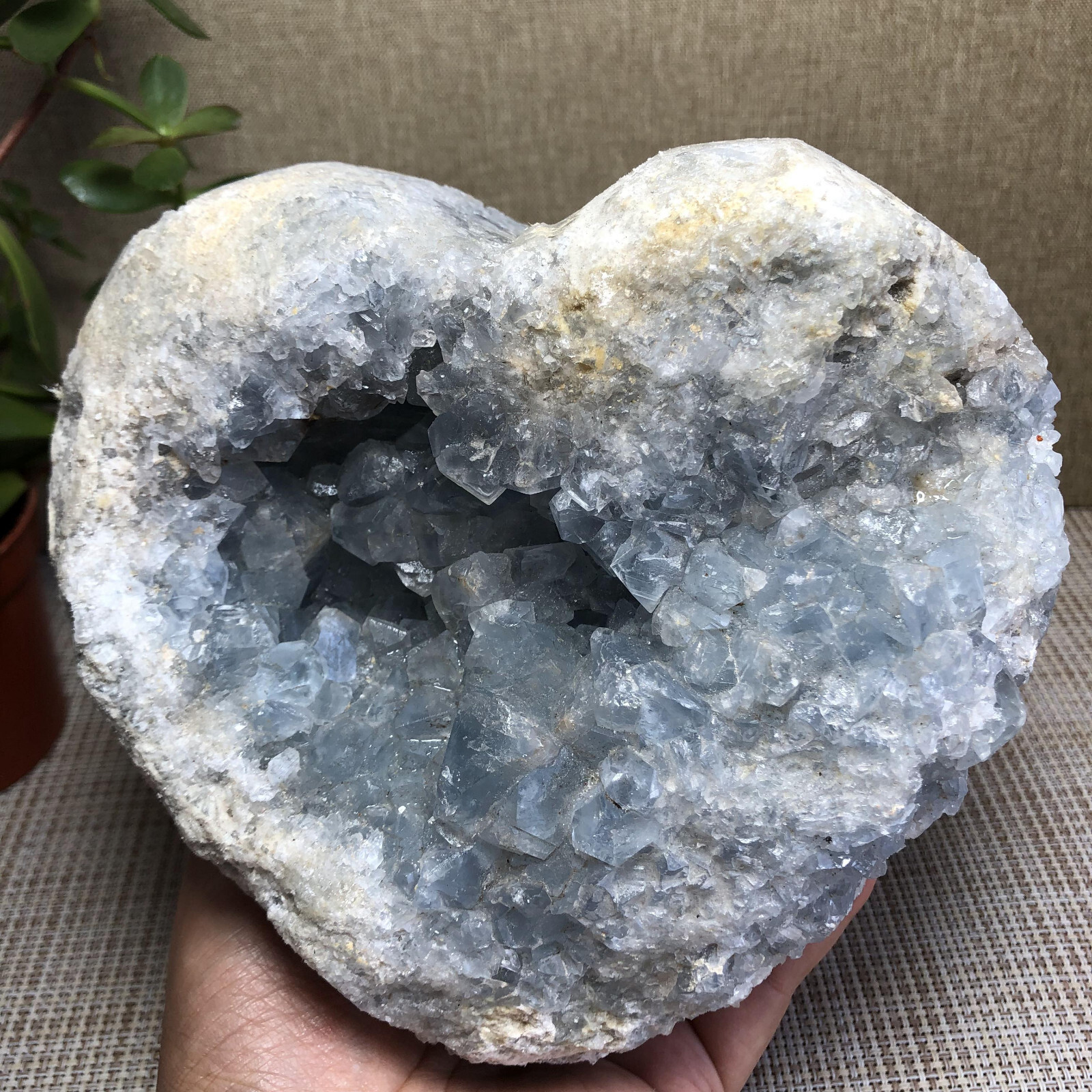 NATURAL Blue Celestite crystal Cluster Energy Rough Geode Specimen 3.41kg A3129