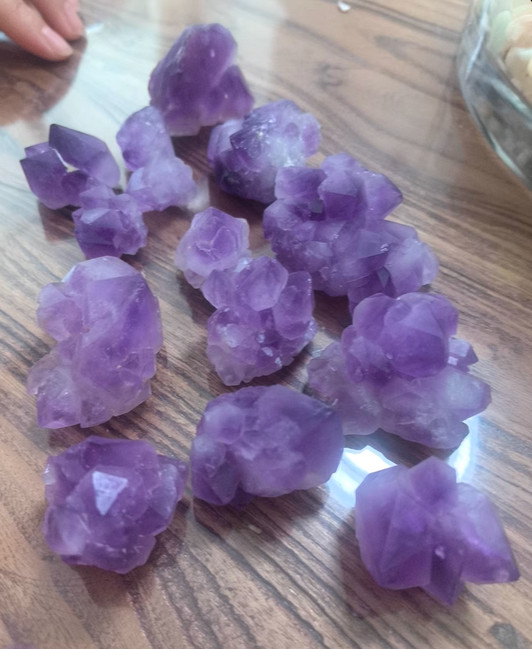 natural Amethyst Flower Crystal Cluster Facet Rough Specimen healing wholesale