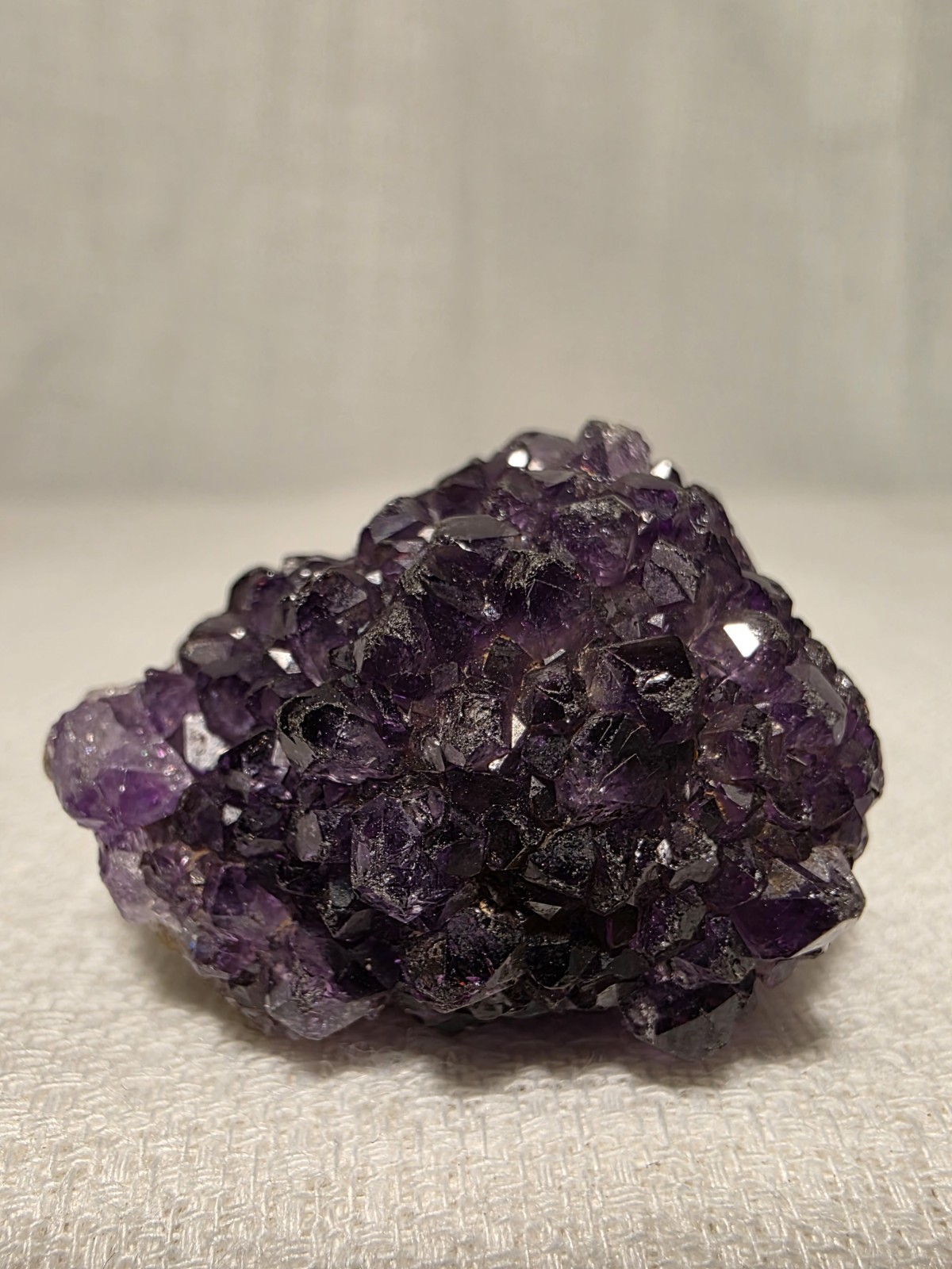 Natural Dark Purple Amethyst Crystal Cluster Druzy Quartz Specimen Geode