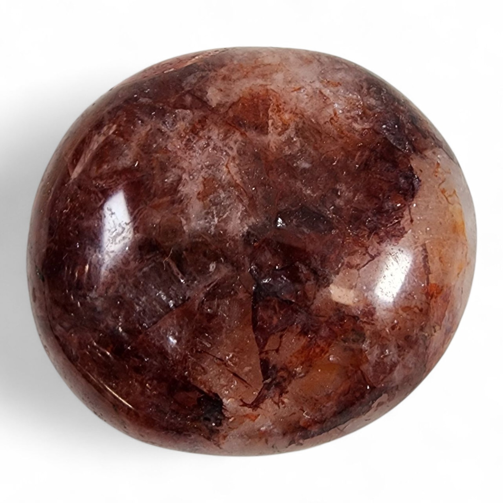 Red Quartz Crystal Polished Pebble Brazil 53.8 grams.