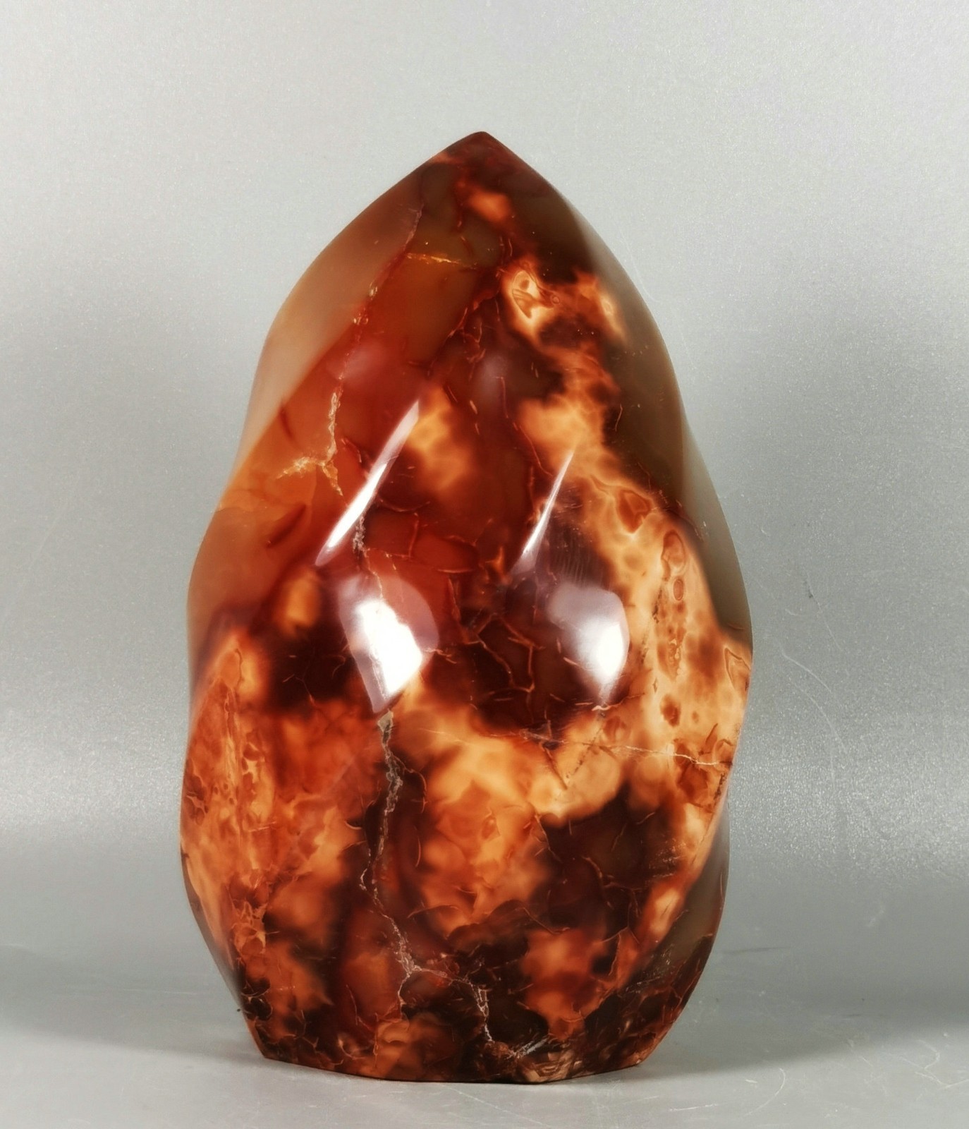 A 1 LB Natural RARE Red Carnelian Agate Crystal Flame Reiki Stone Healing