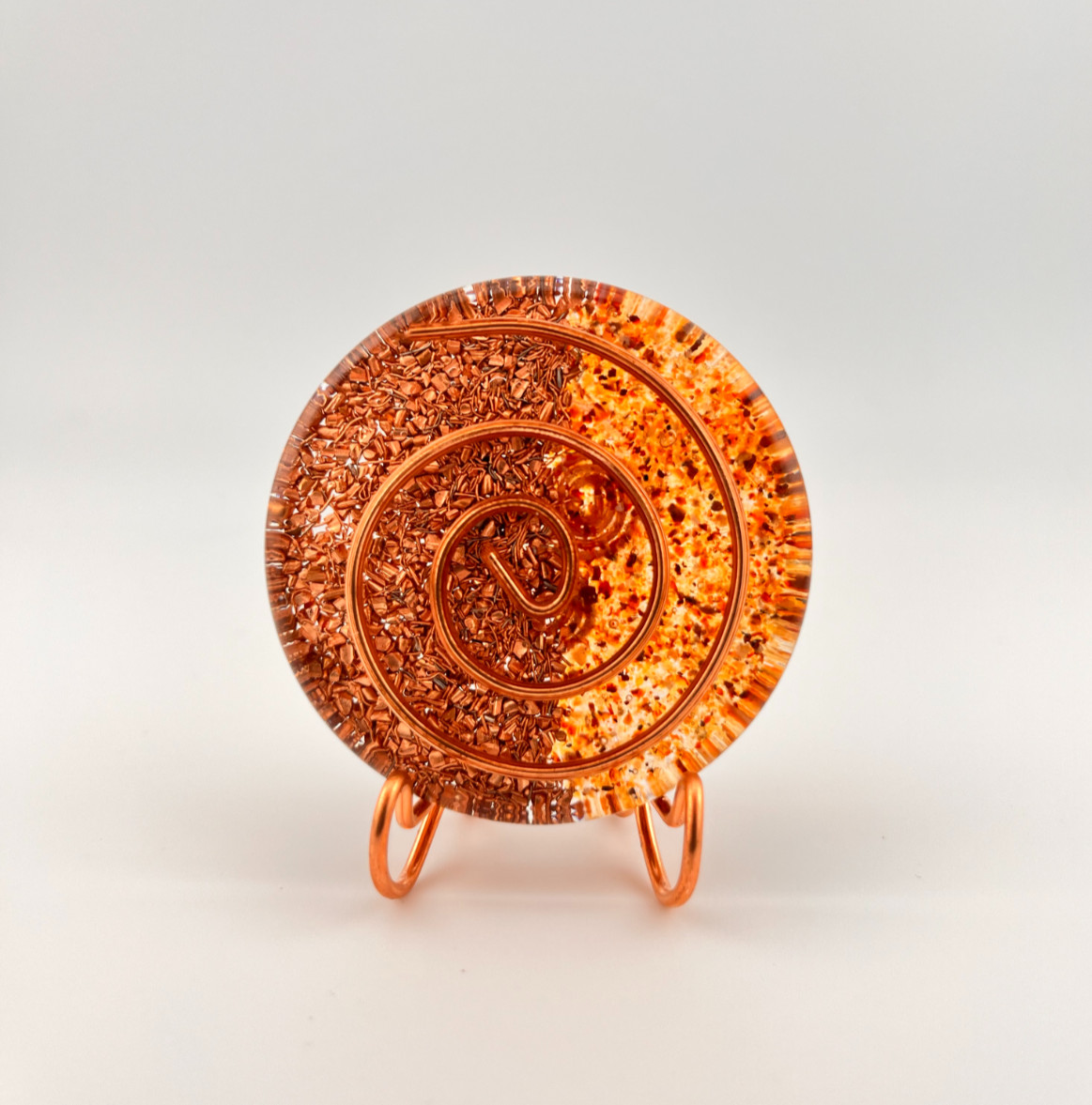 Big Pocket OG ORGONITE made of COPPER, METAL, Carnelian and RESIN Handmade