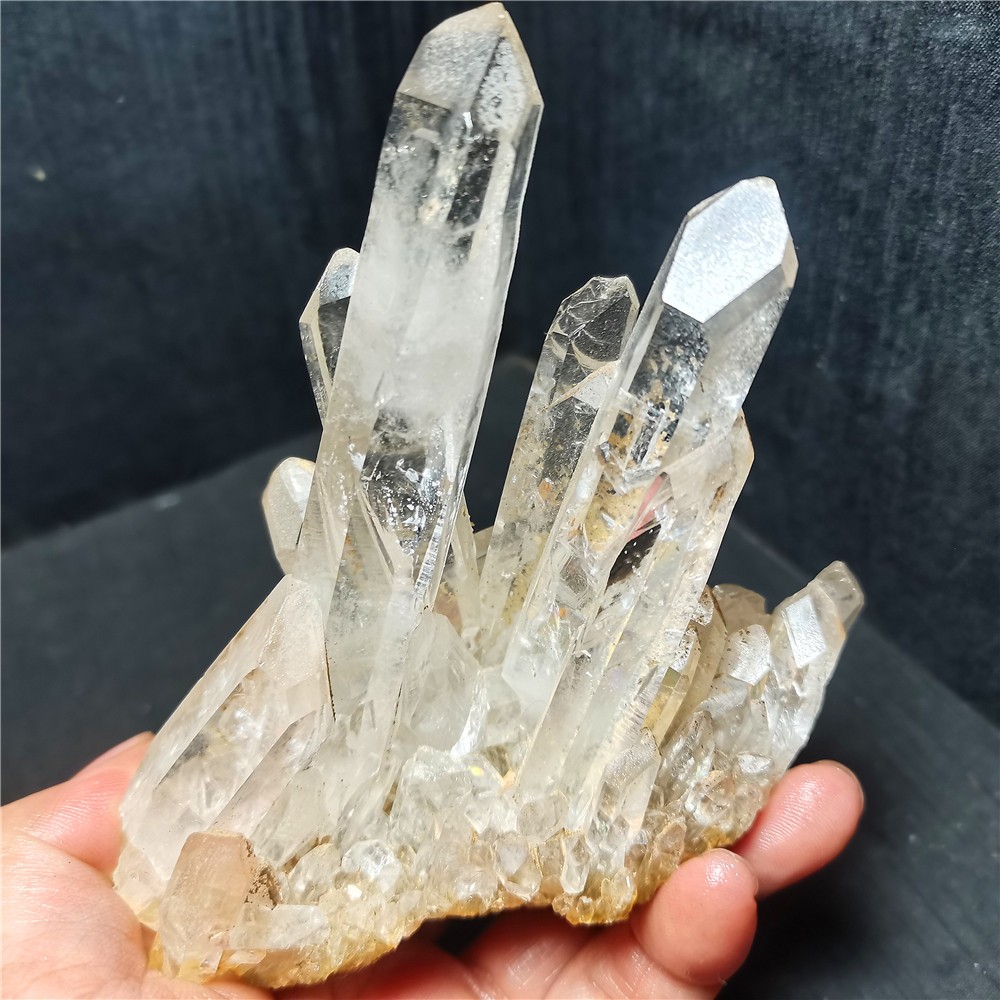 265g RARE Natural Raw Himalaya Clear Abundance Stone Cluster Healing YY4044