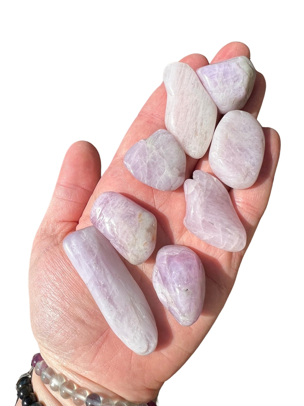 Kunzite Tumbled Stone – Grade C, Natural Kunzite from Nigeria