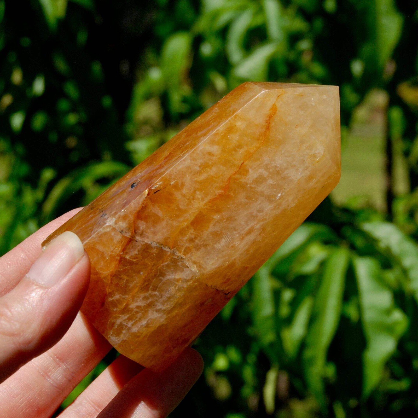 3.4″ Chunky Golden Healer Quartz Crystal Tower | 260g High Vibration Healing Sto