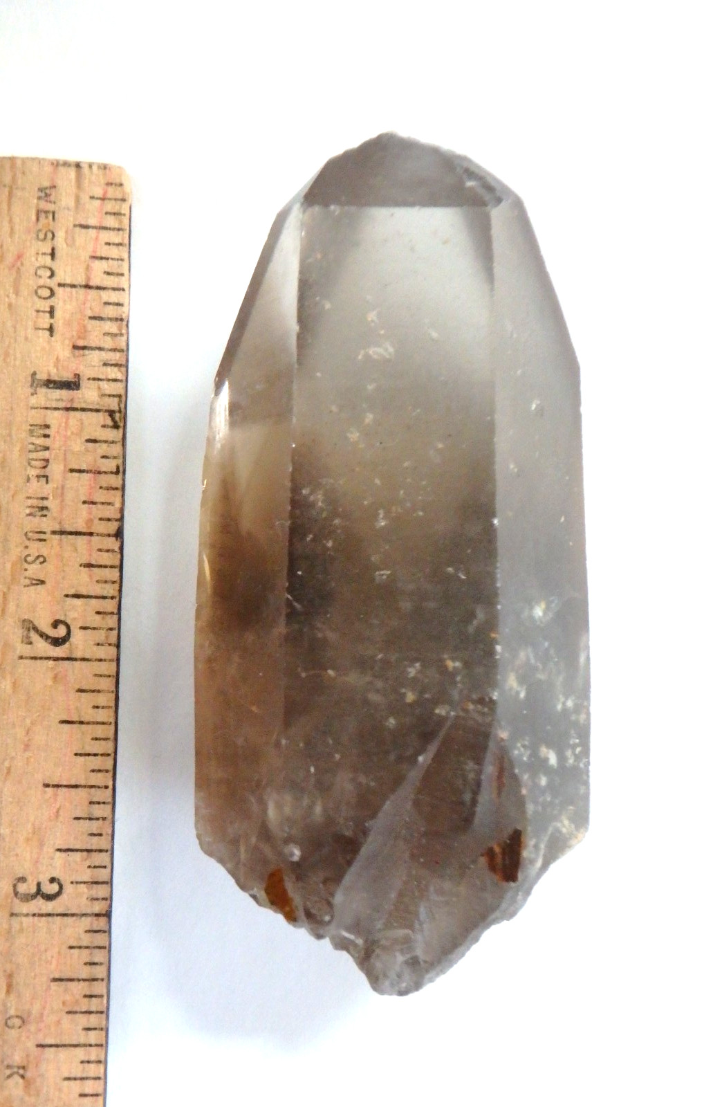 Beautiful Smokey 🤎 Crystal Phantom key, etchings 127.6 grams Old Stock