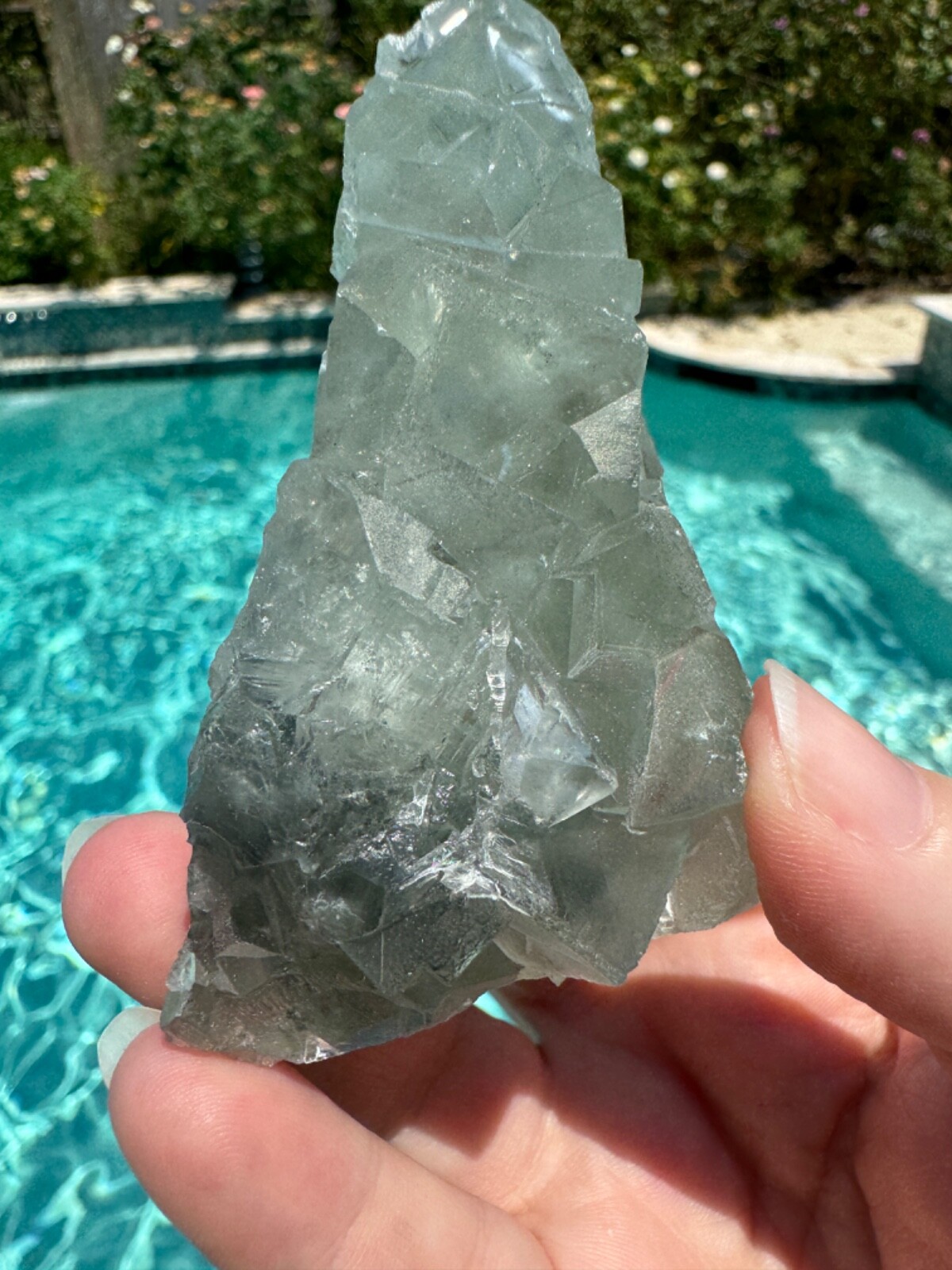 Apple Green Octahedral Fluorite Raw Specimen 184g