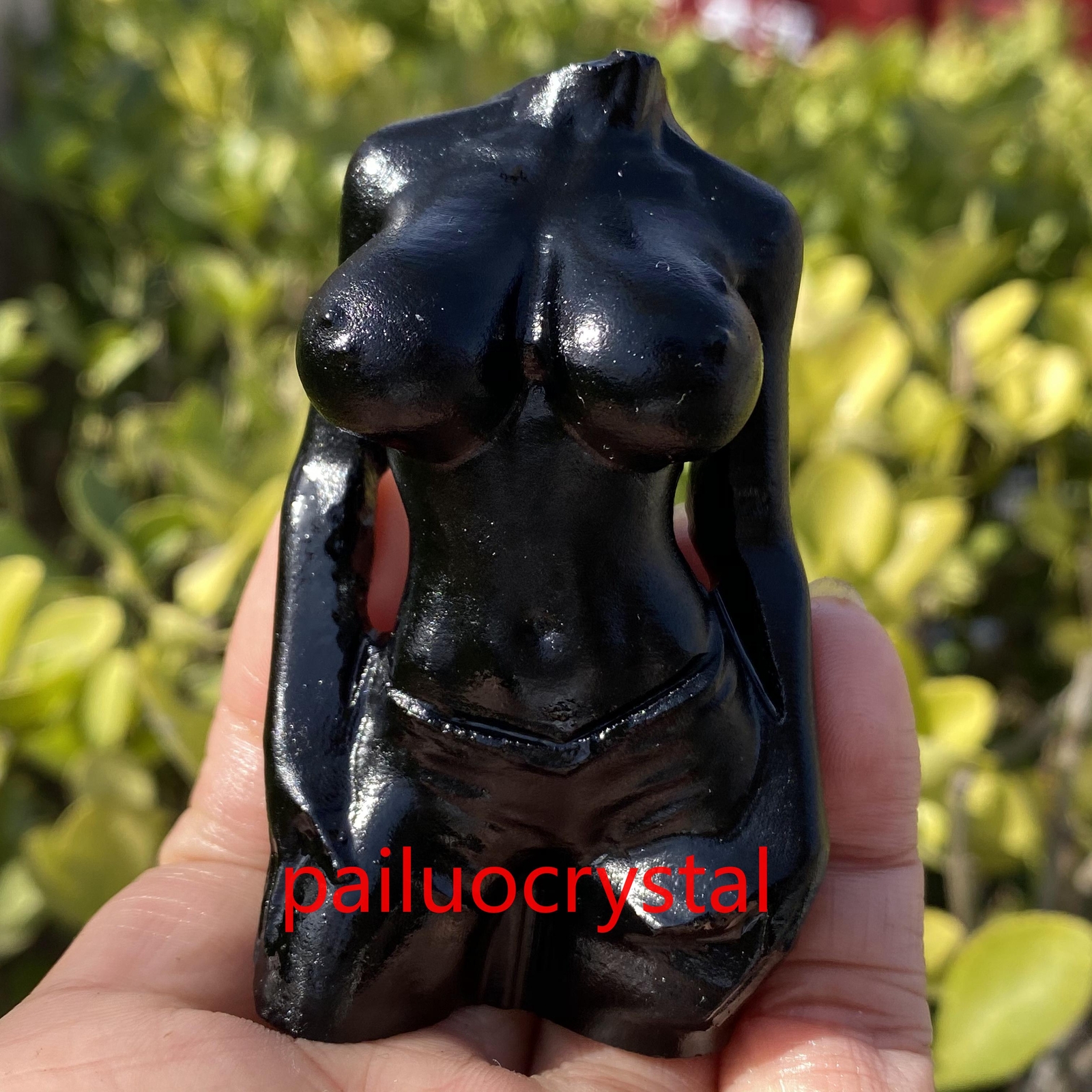 1pc Natural Obsidian Woman Model Quartz Crystal goddess skull Figurines 2.8″