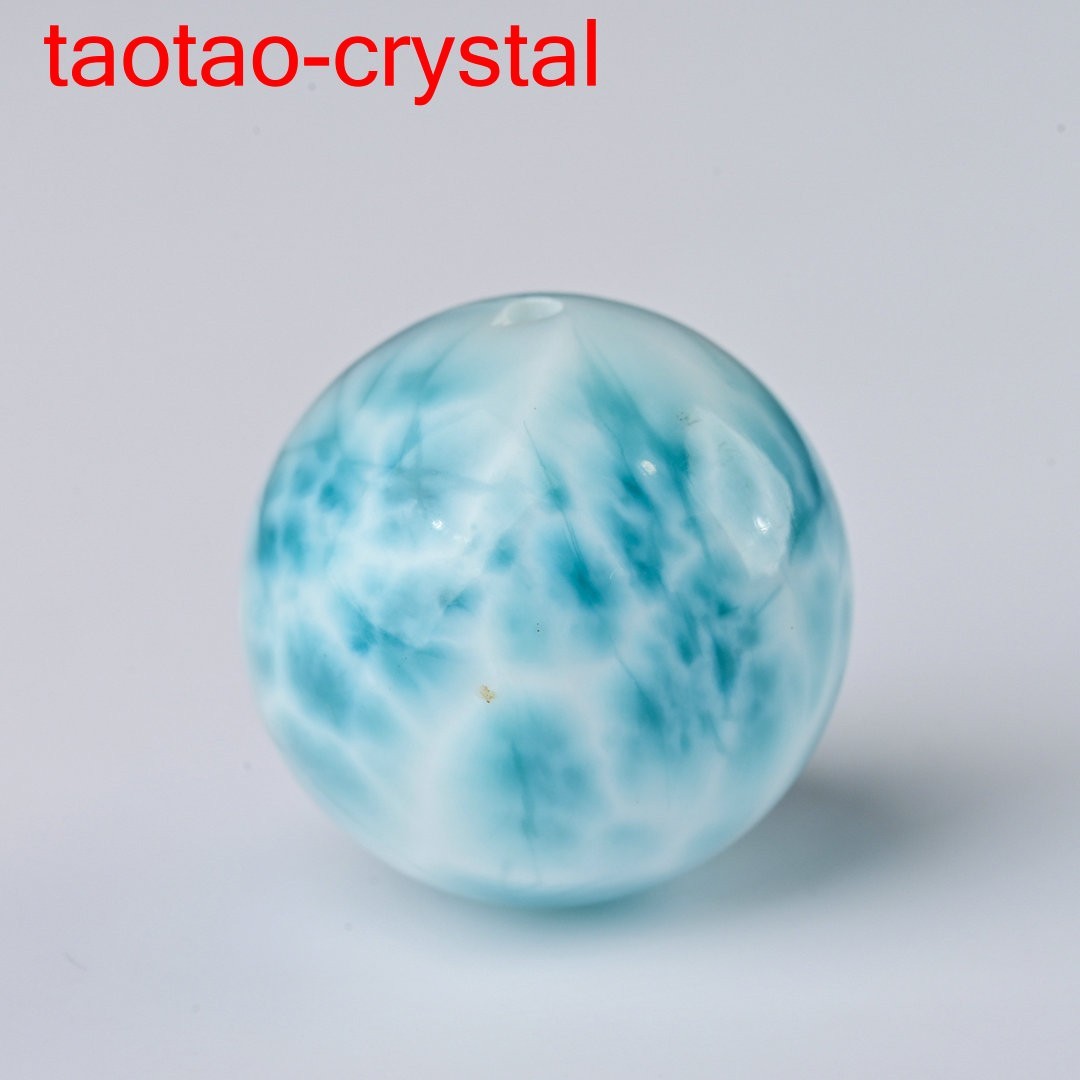 16mm Natural Larimar Gemstone Sphere Quartz Polished Ball Porose Reiki Energy
