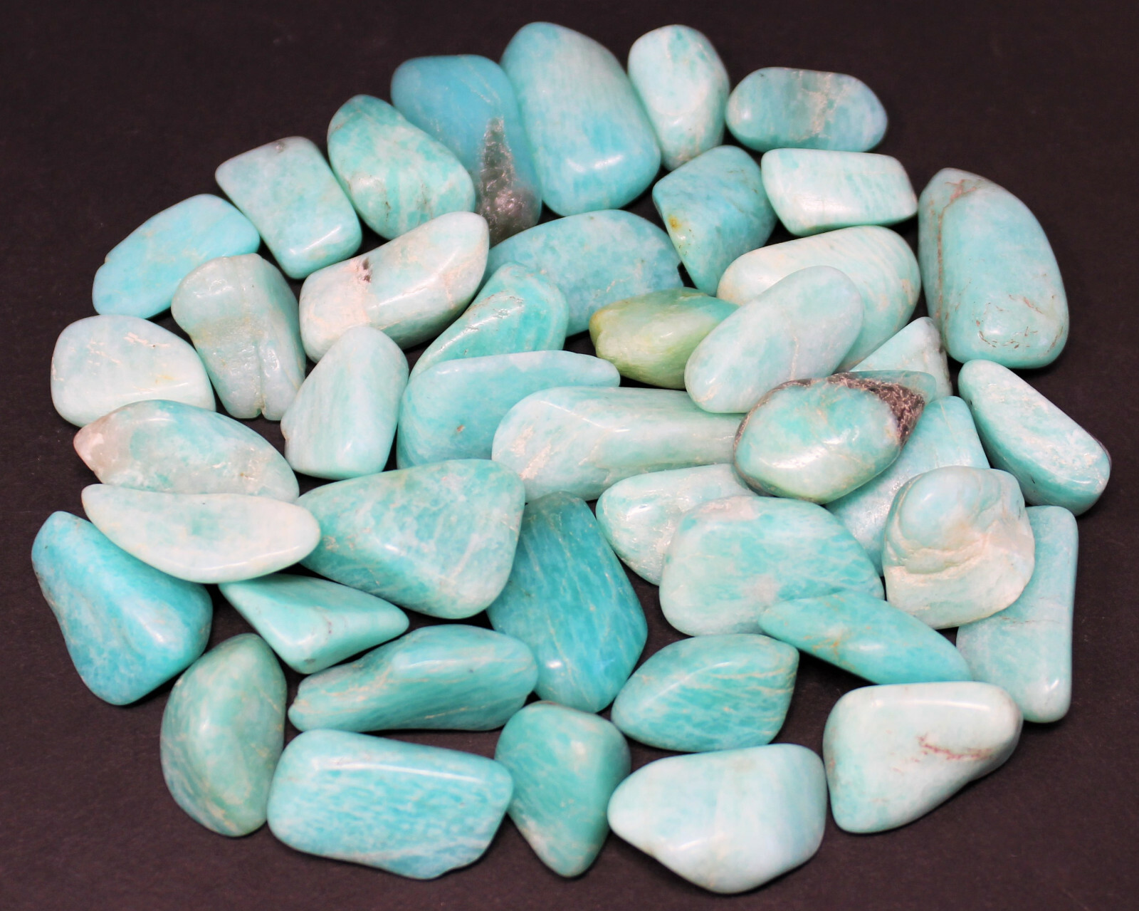 1/4 lb Bulk A Grade Amazonite Tumbled Stones Crystal Healing Gemstone 4 oz