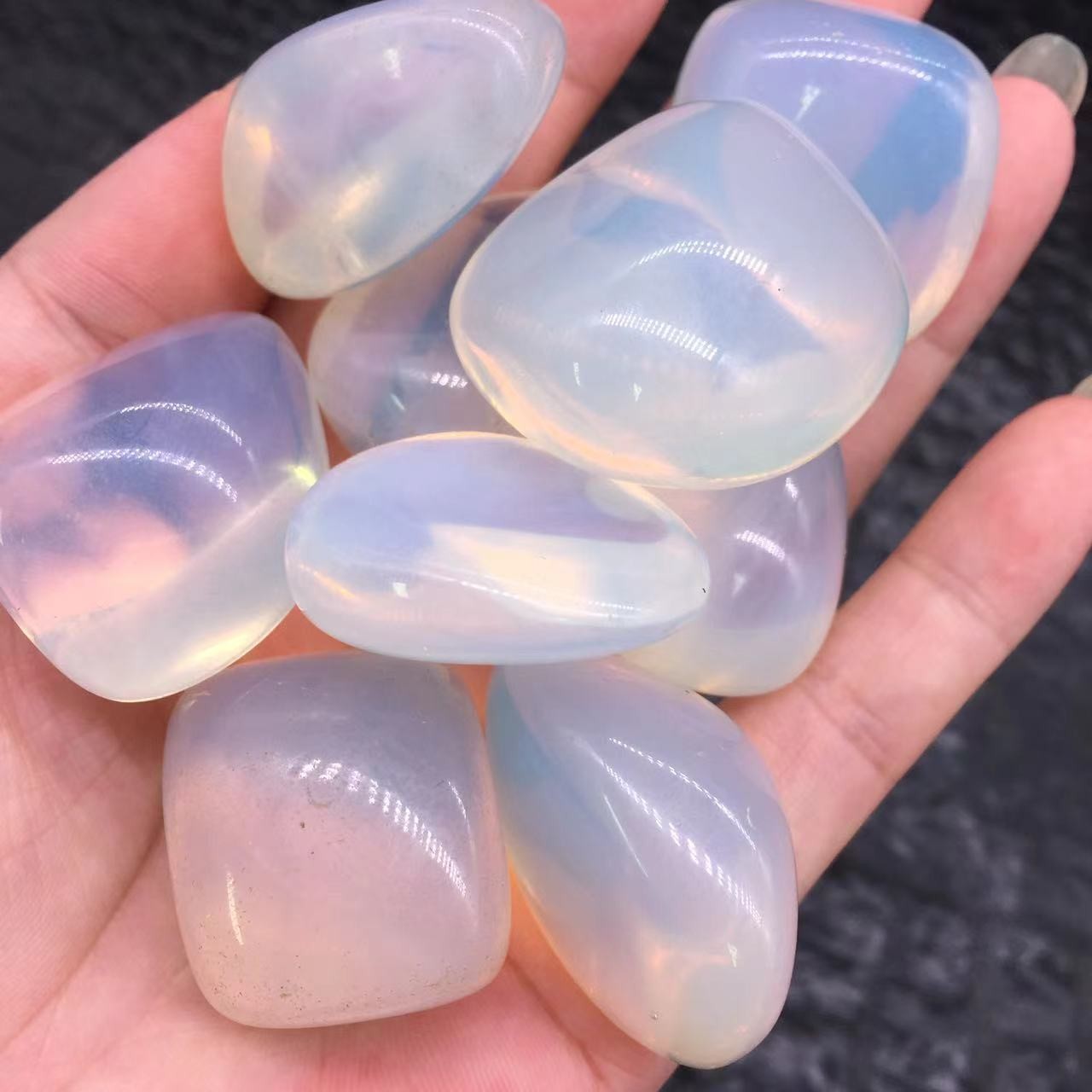 Natural Opalite Quartz Crystal Tumbled Stone Healing Decoration Specimen 100g