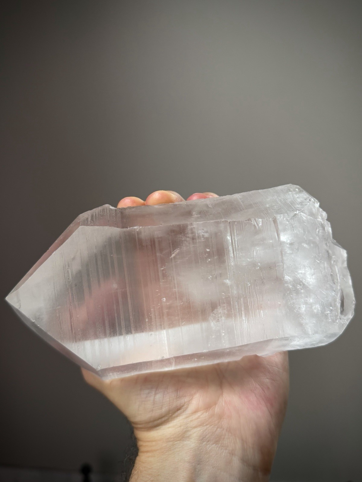 2.8LB Natural Lemurian Quartz Crystal Double Terminated Quartz Record Keeper