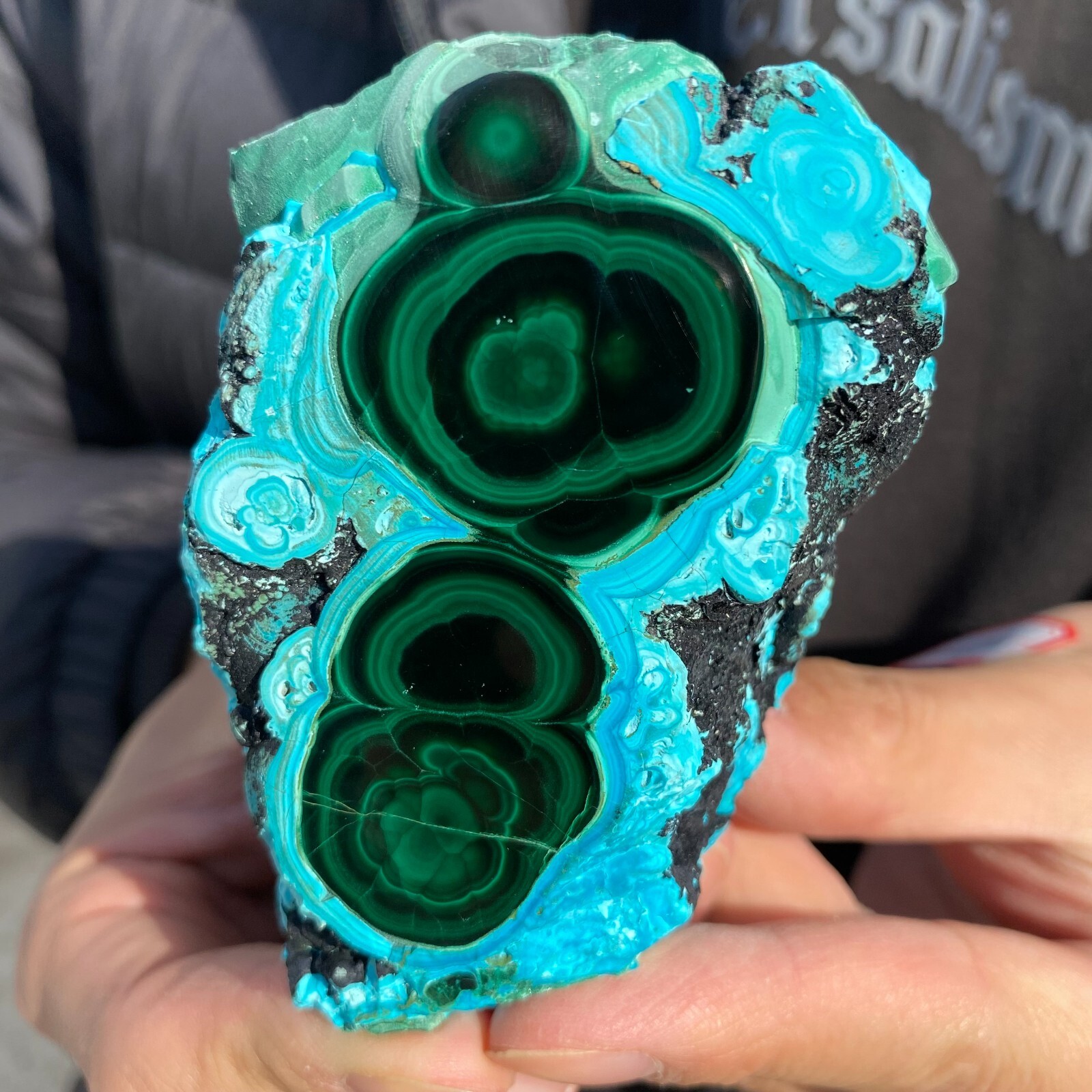 300g Natural Blue Green Chrysocolla Malachite Quartz Rough Mineral Specimen