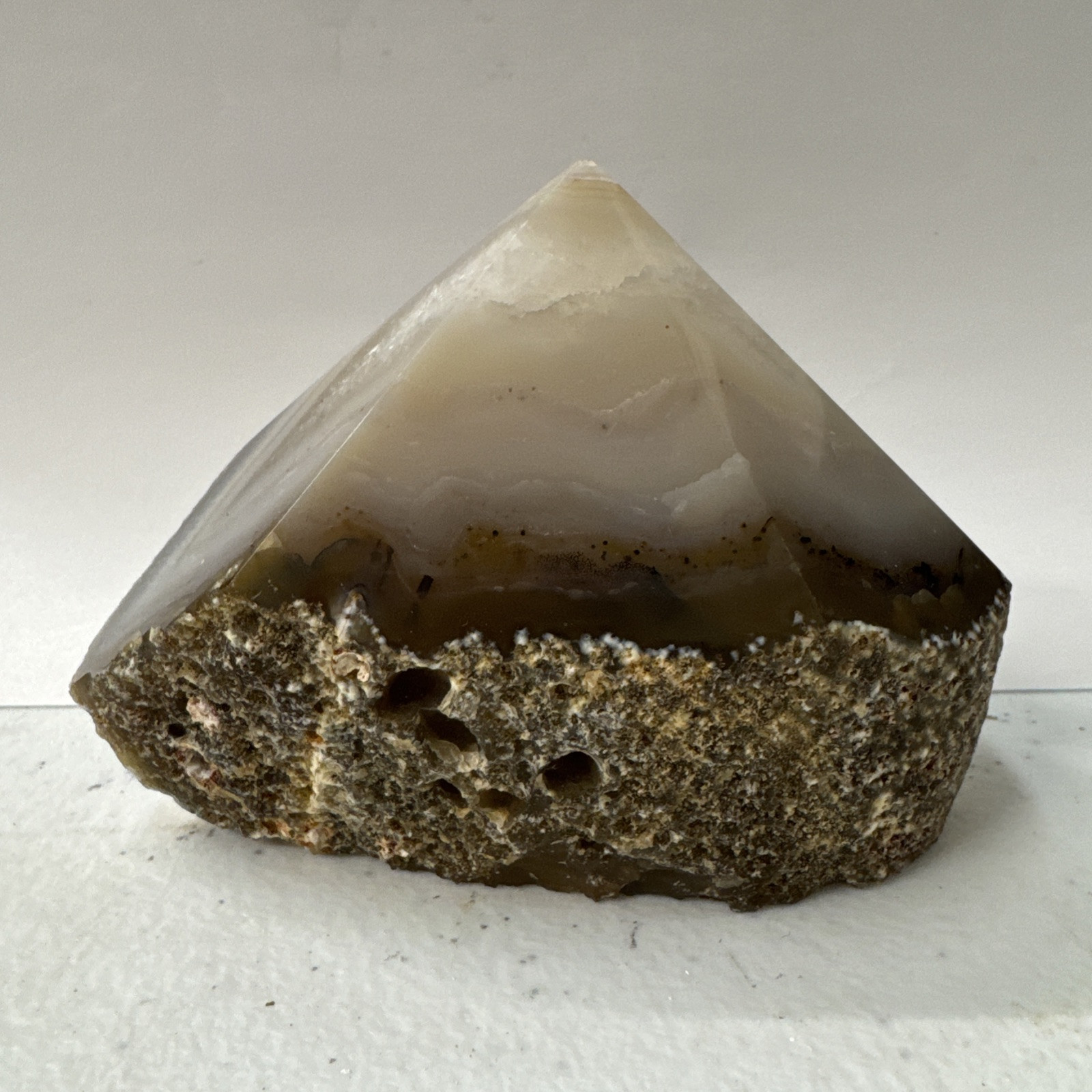 Agate Genuine Freestanding Point from Brazil 494 grams