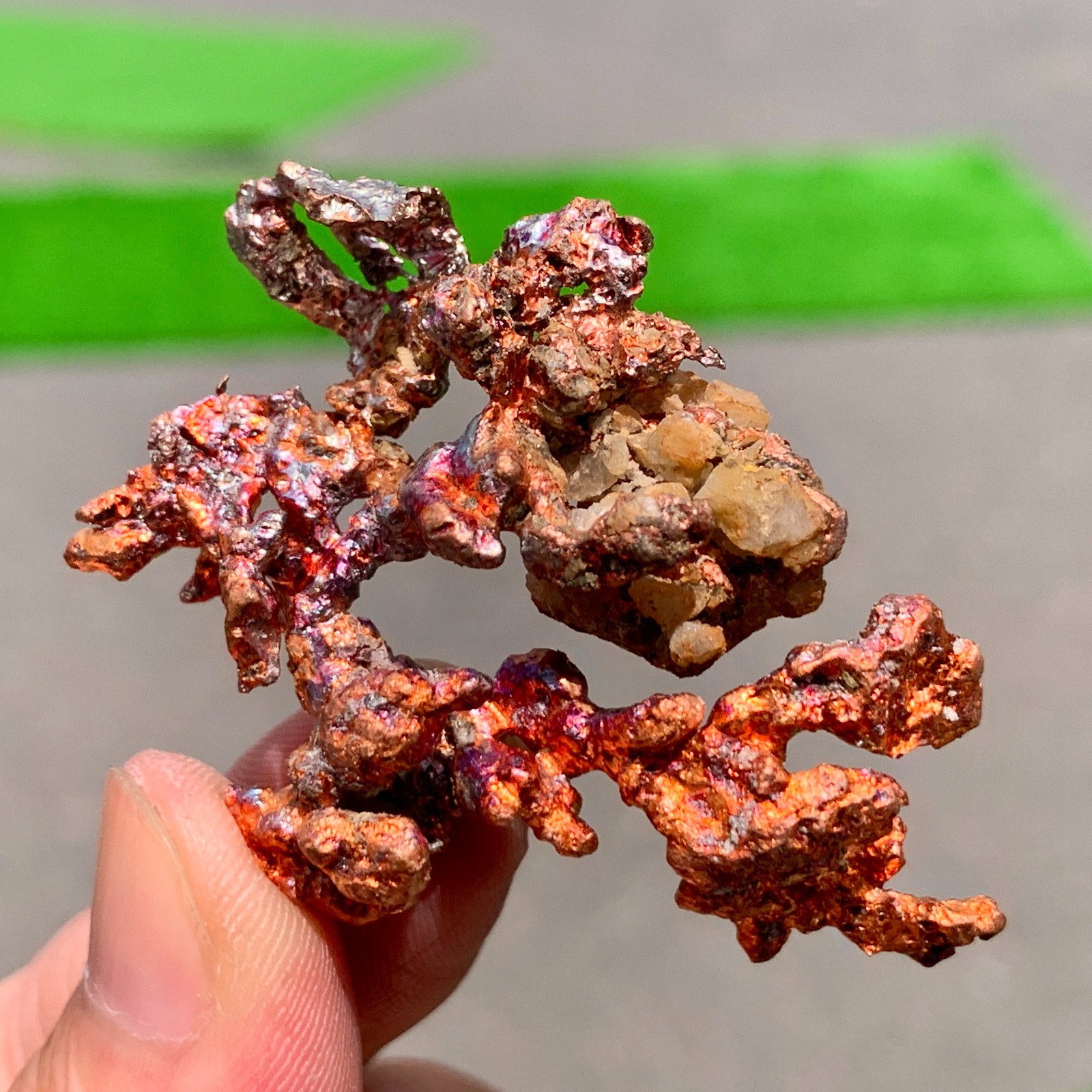 20G Rare!!! iridescent Native Copper crystal mineral specimen