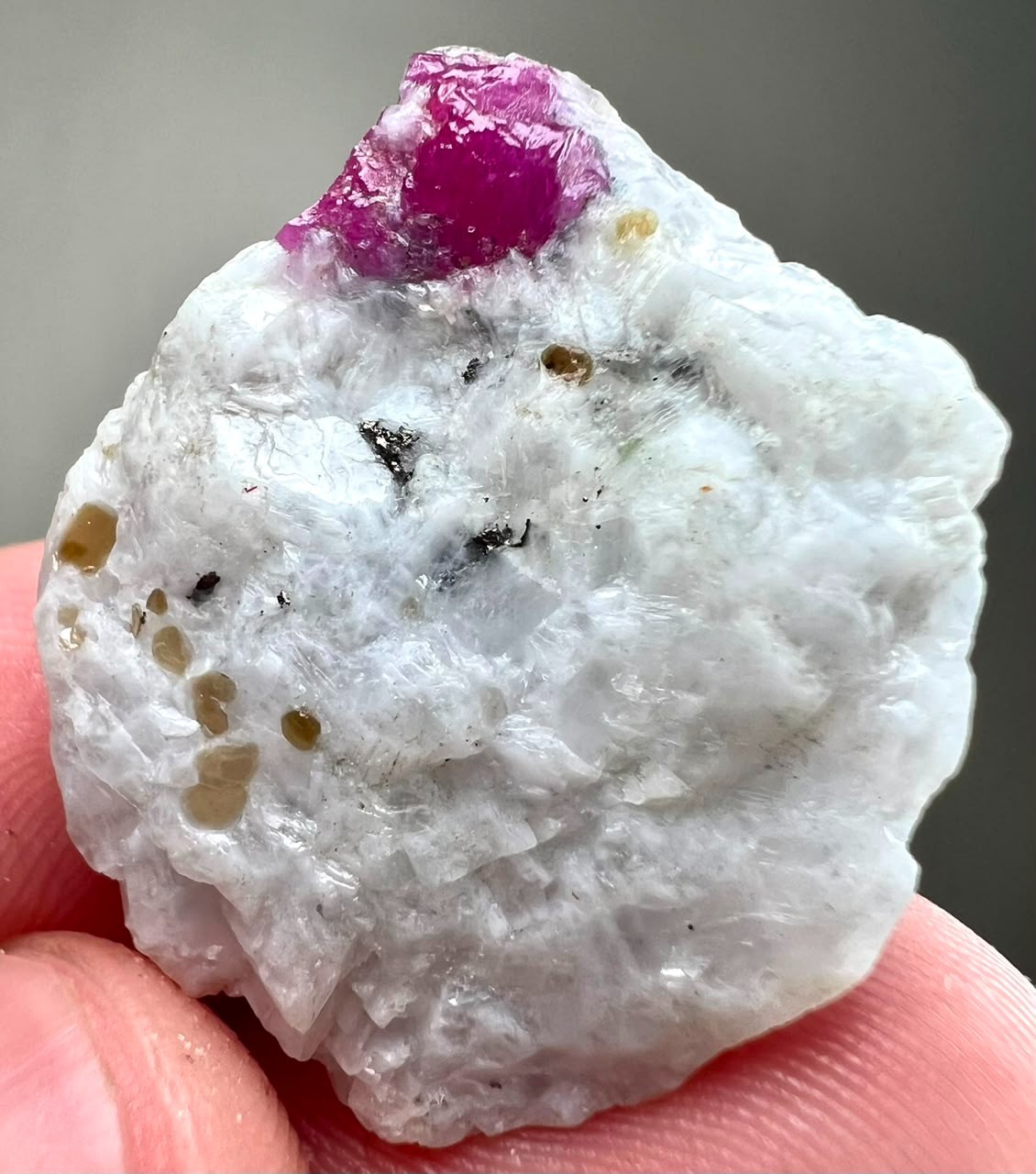 27 CT , Beautiful!!Natural Red Ruby Crystal on matrix From Jegdalek @Afg