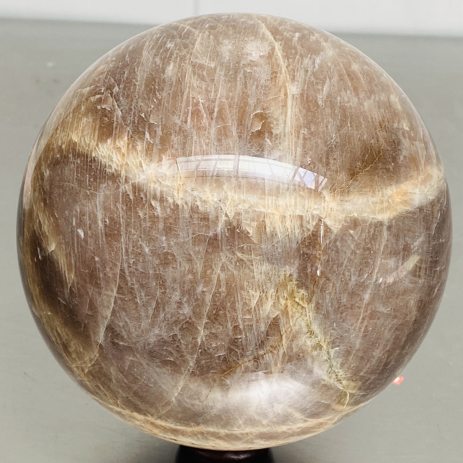 Natural Gray moonstone sphere quartz Crystal ball Healing 3240G (7.14LB)