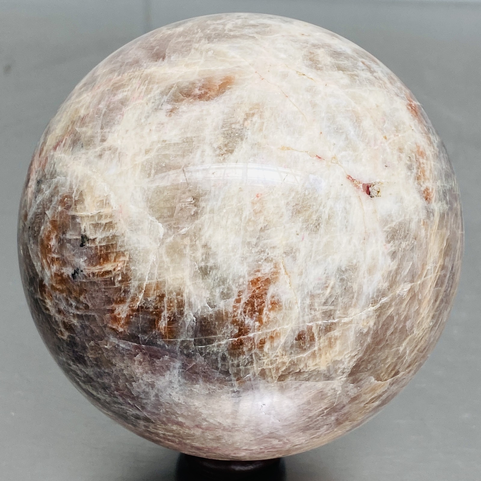 Natural Gray moonstone sphere quartz Crystal ball Healing 2420G (5.33LB)