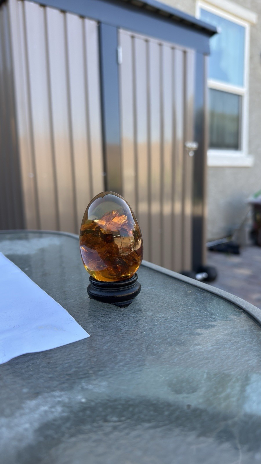 Solid natural amber egg 67.5 g cognac | handmade decorative collector unique