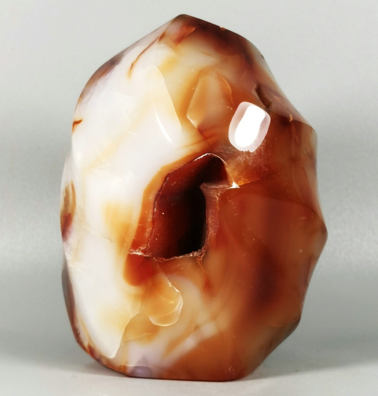 RARE Red Carnelian Agate Crystal Flame Reiki Stone Healing