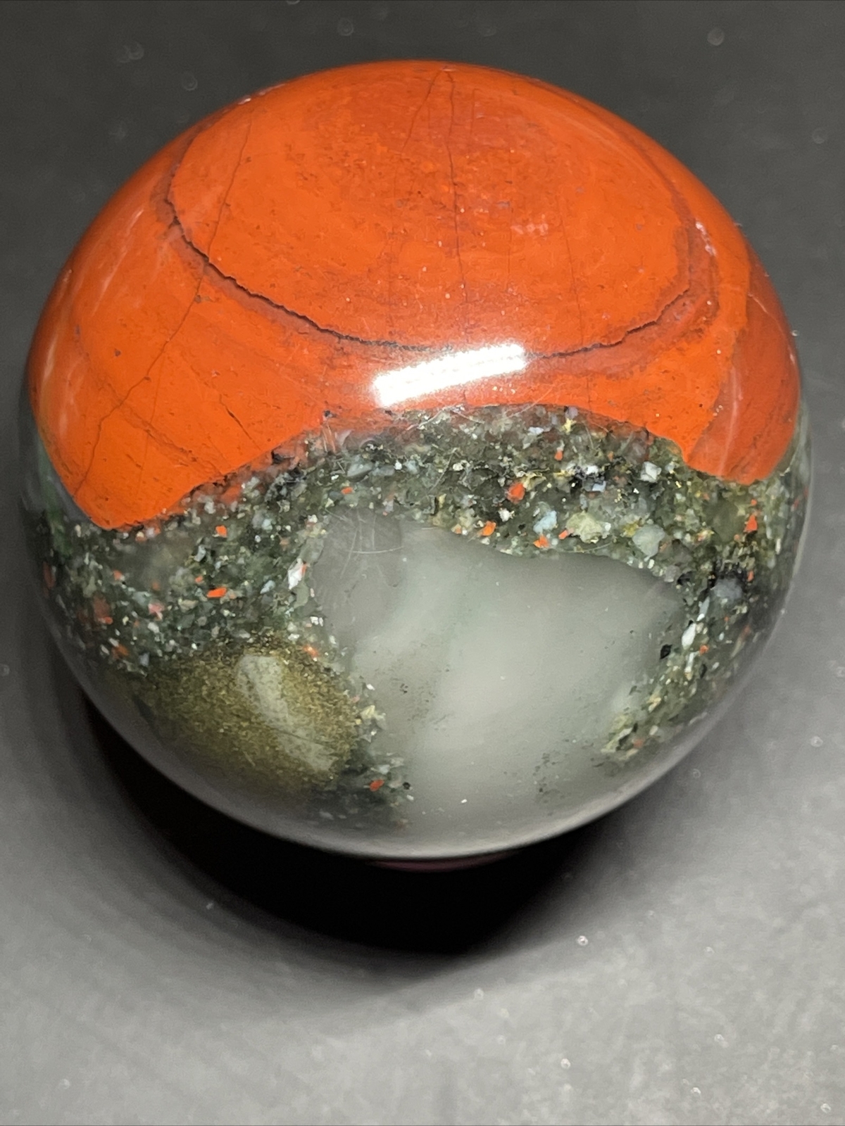 African Bloodstone Sphere Orb Ball 59mm 280g