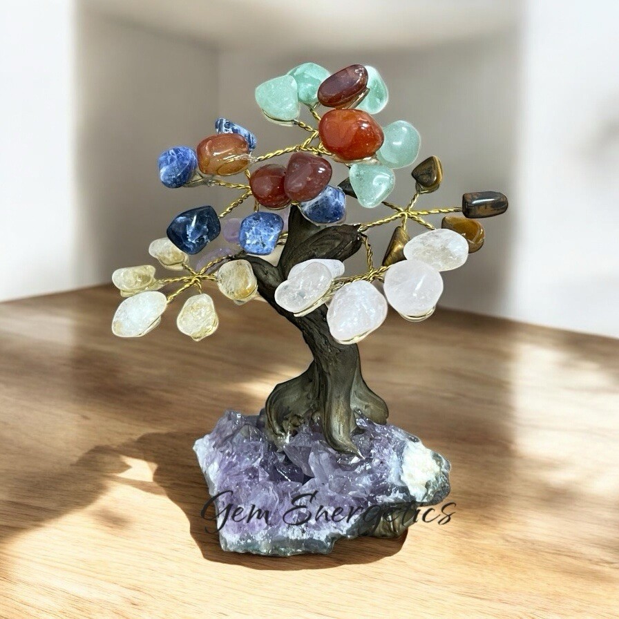 Chakra Crystal Tree Chakra Tree Gem Tree Chakra Gemstone Tree Feng Shui Tree.