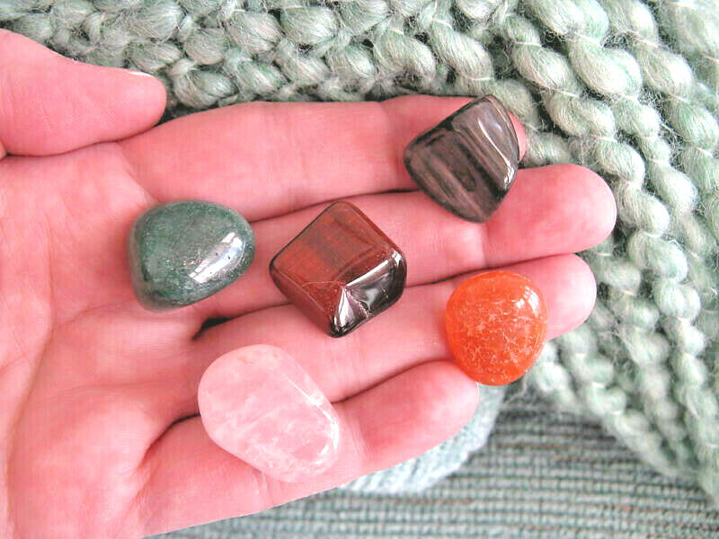 NEW OCTOBER BIRTHSTONE POWER BAG W/ 5 NATURAL GEMSTONES