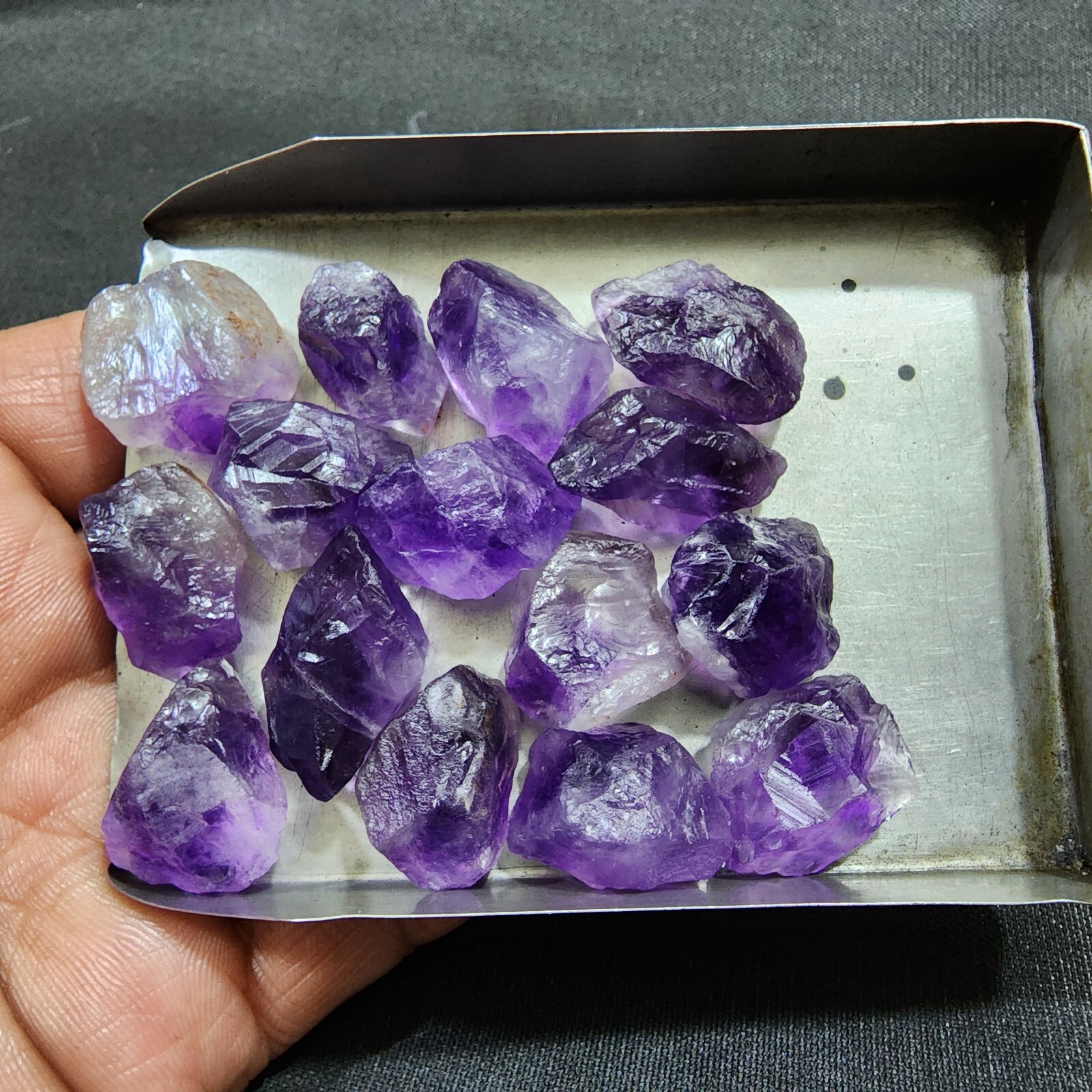 Outstanding Amethyst Raw Crystal Chunks Size 20-26 MM Approx Bulk Lot Amethyst