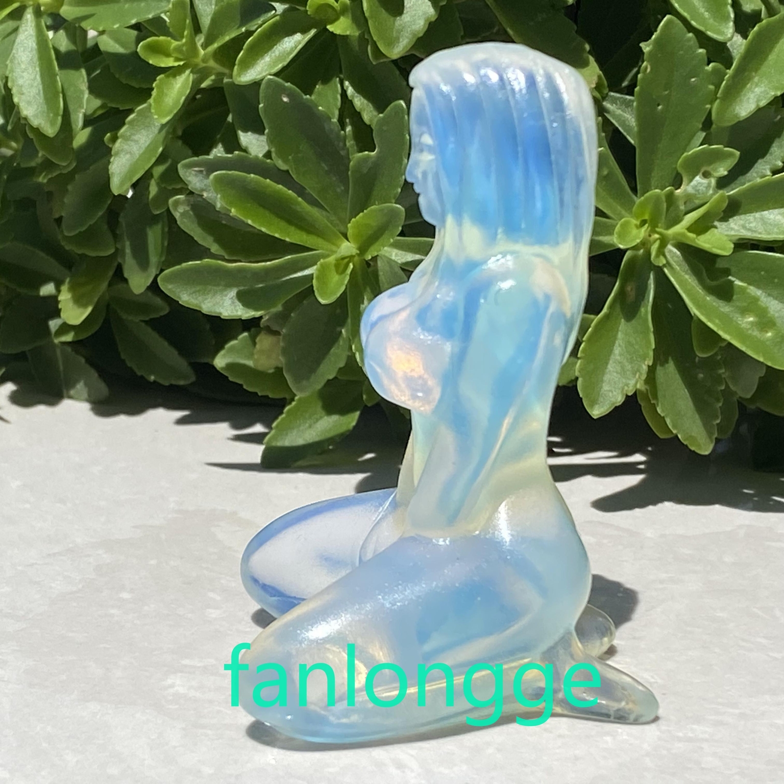 3″ Opalite Women Naked Quartz Crystal Skull Carved Goddess Reiki 1pc